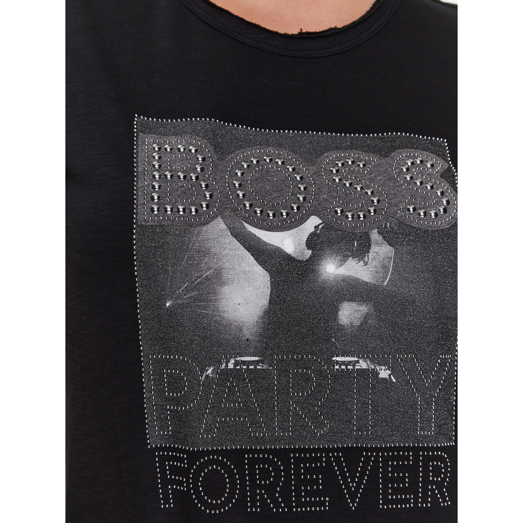 Boss Tricou 50483806 Negru Regular Fit - Pled.ro