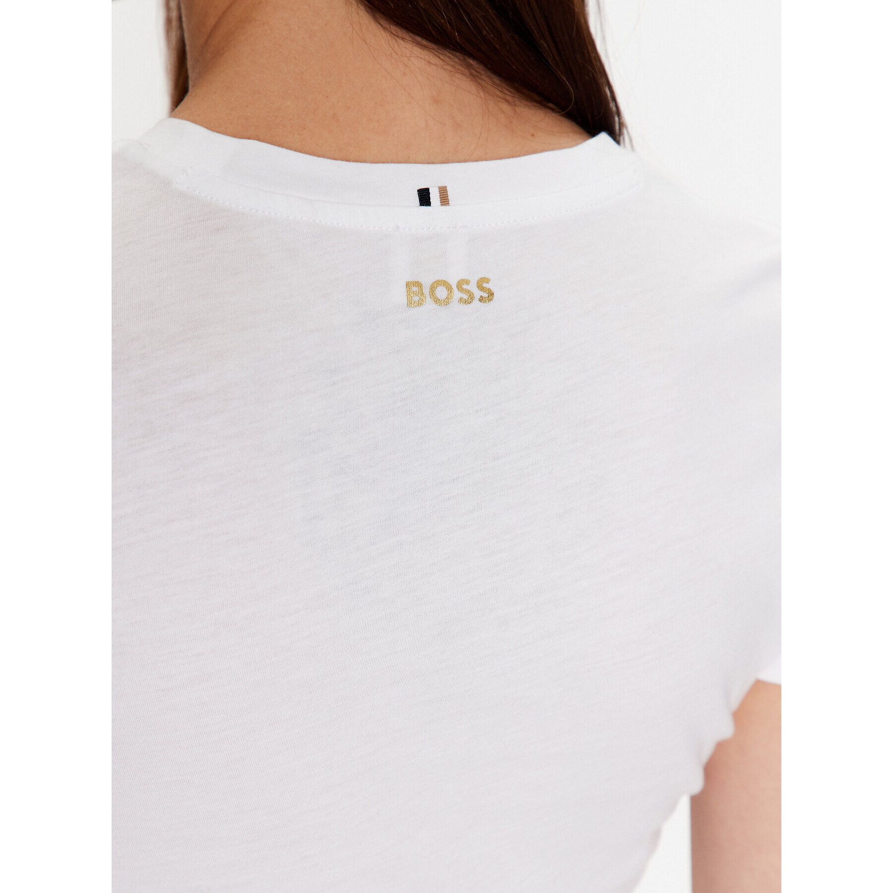 Boss Tricou 50484941 Alb Slim Fit - Pled.ro