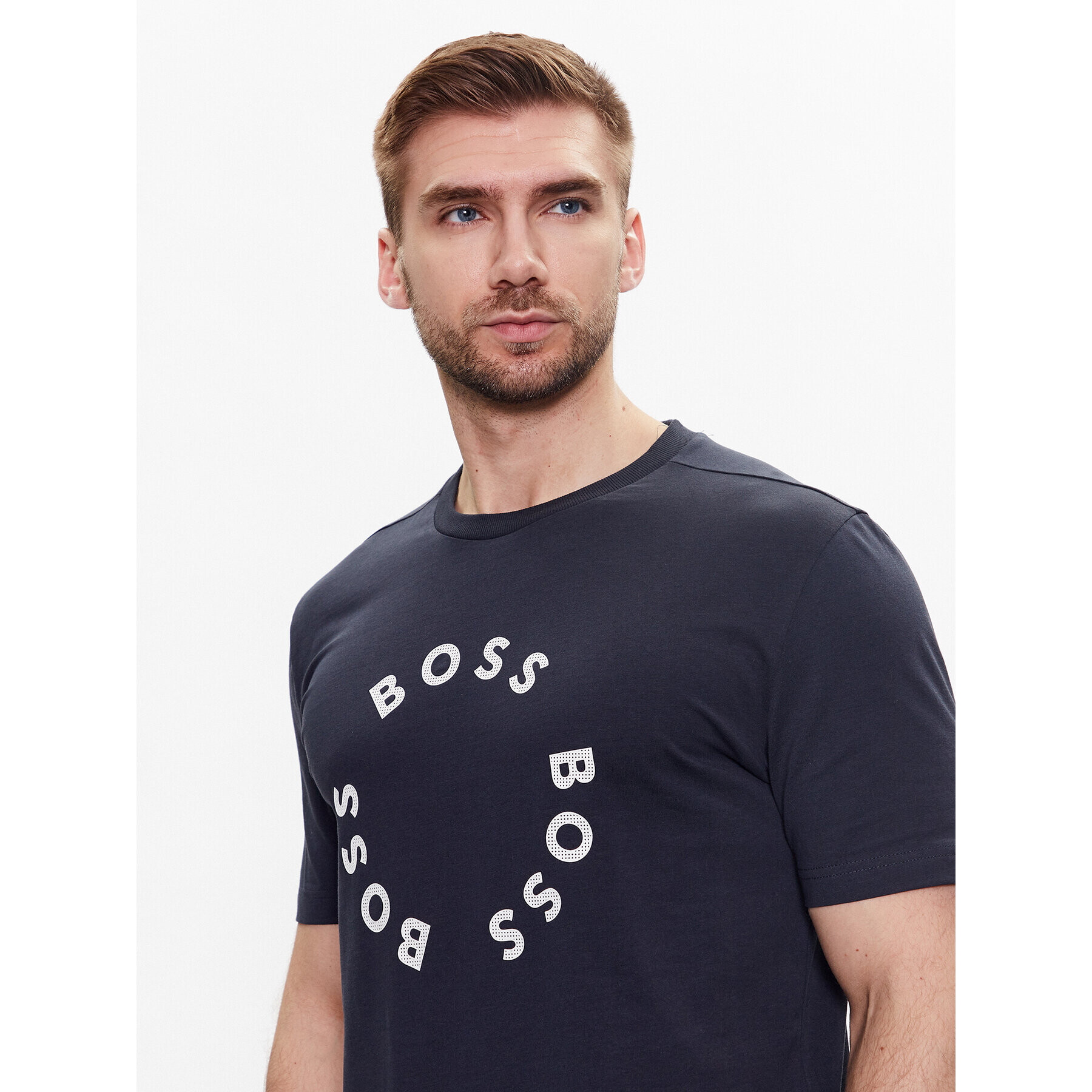 Boss Tricou 50488831 Albastru Regular Fit - Pled.ro