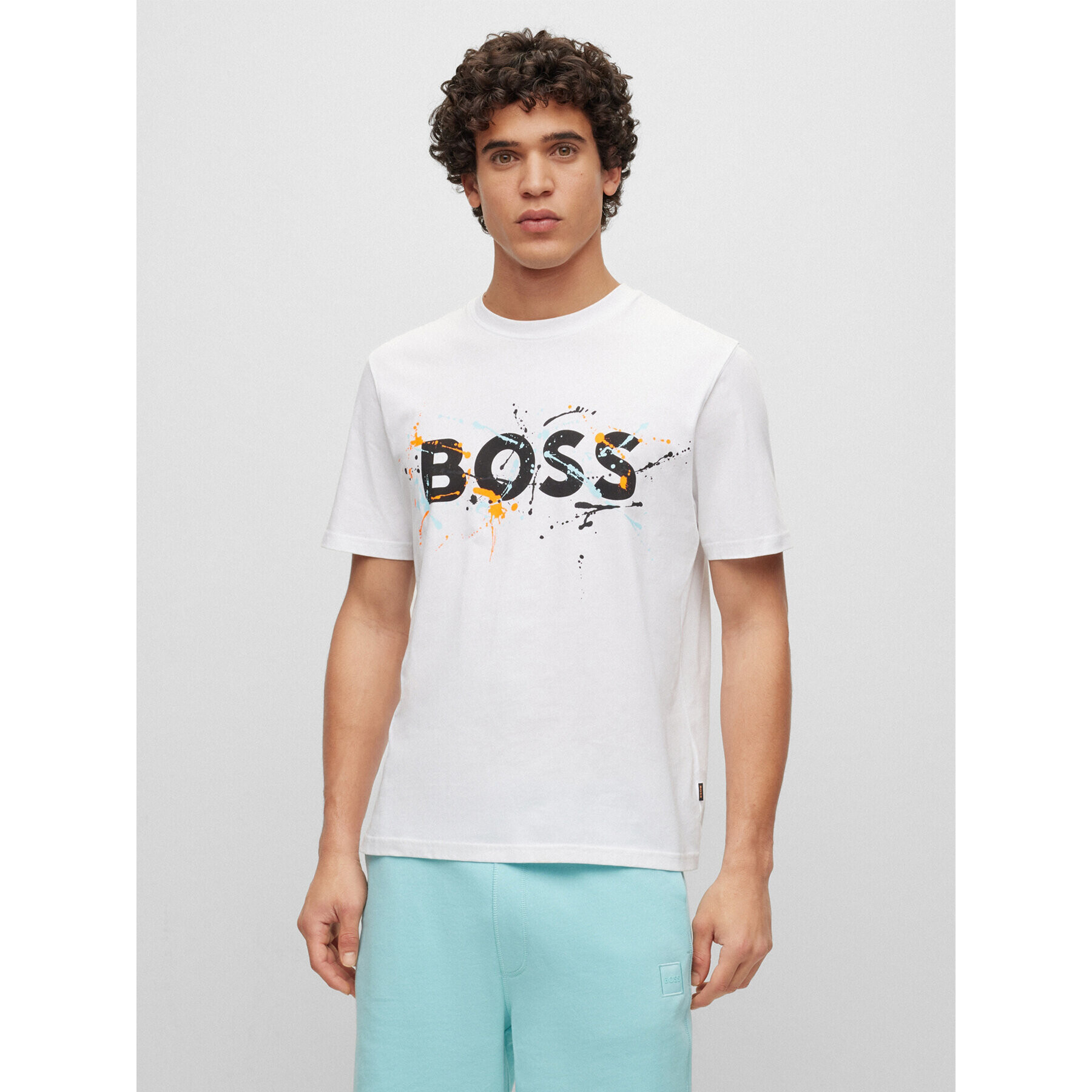 Boss Tricou 50491718 Alb Relaxed Fit - Pled.ro