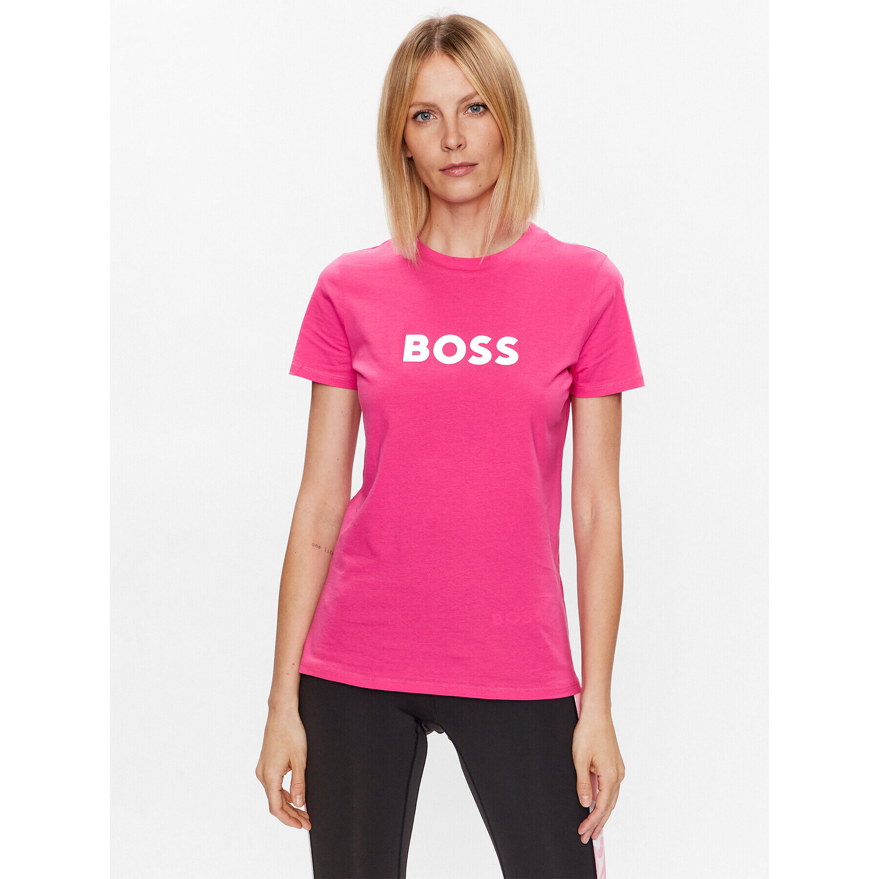 Boss Tricou 50492743 Roz Slim Fit - Pled.ro