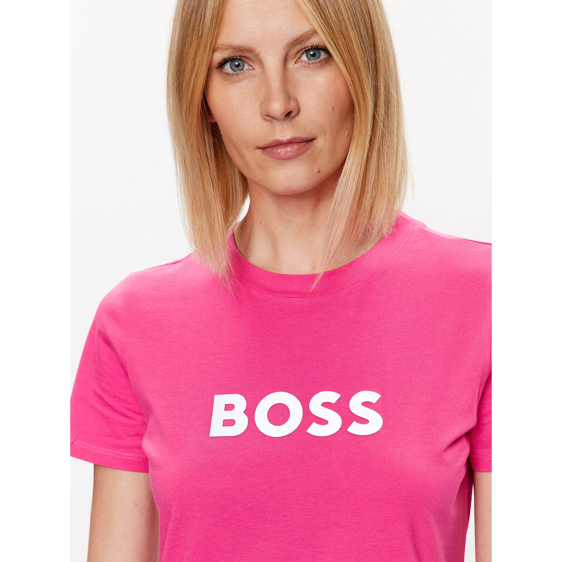 Boss Tricou 50492743 Roz Slim Fit - Pled.ro