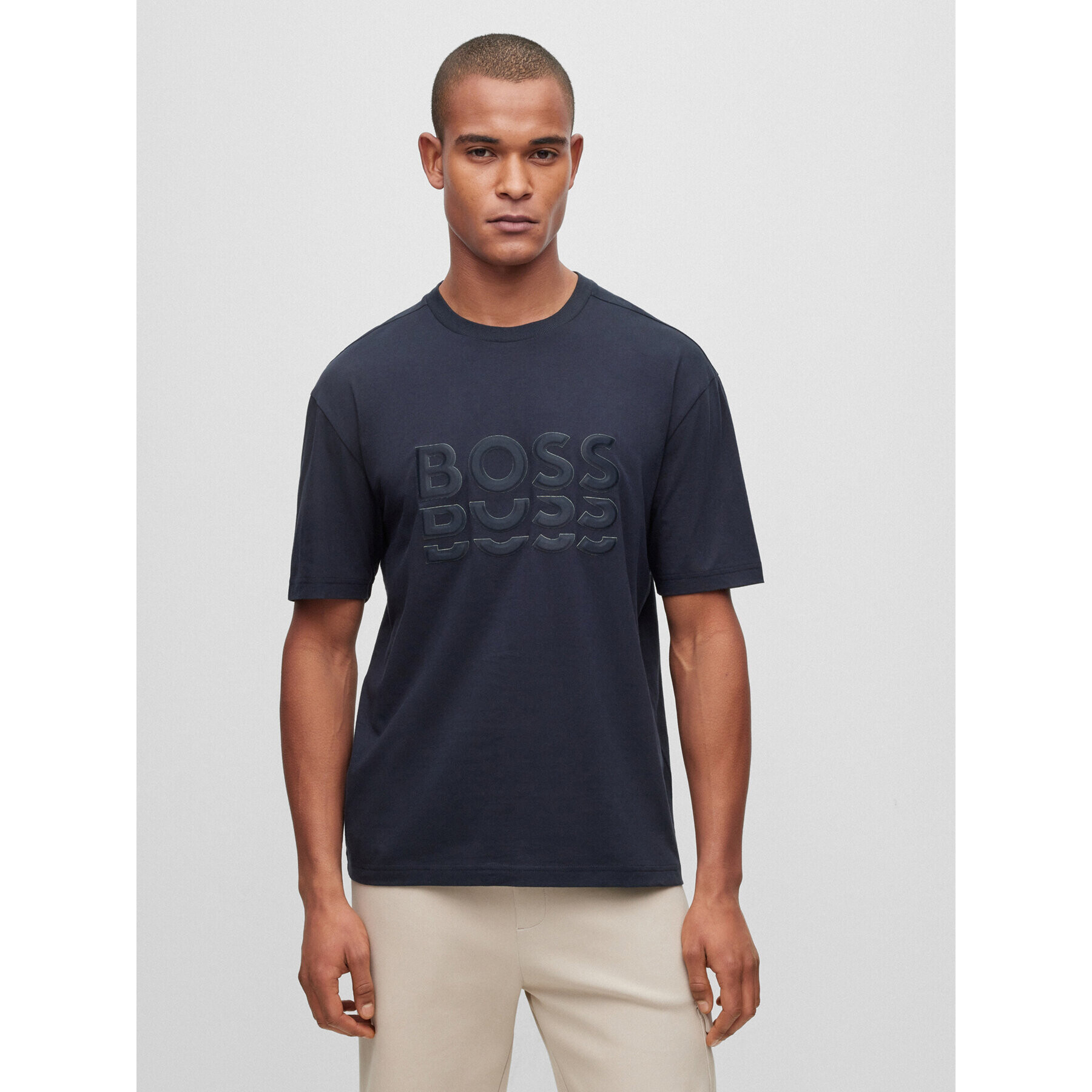 Boss Tricou 50495876 Bleumarin Regular Fit - Pled.ro