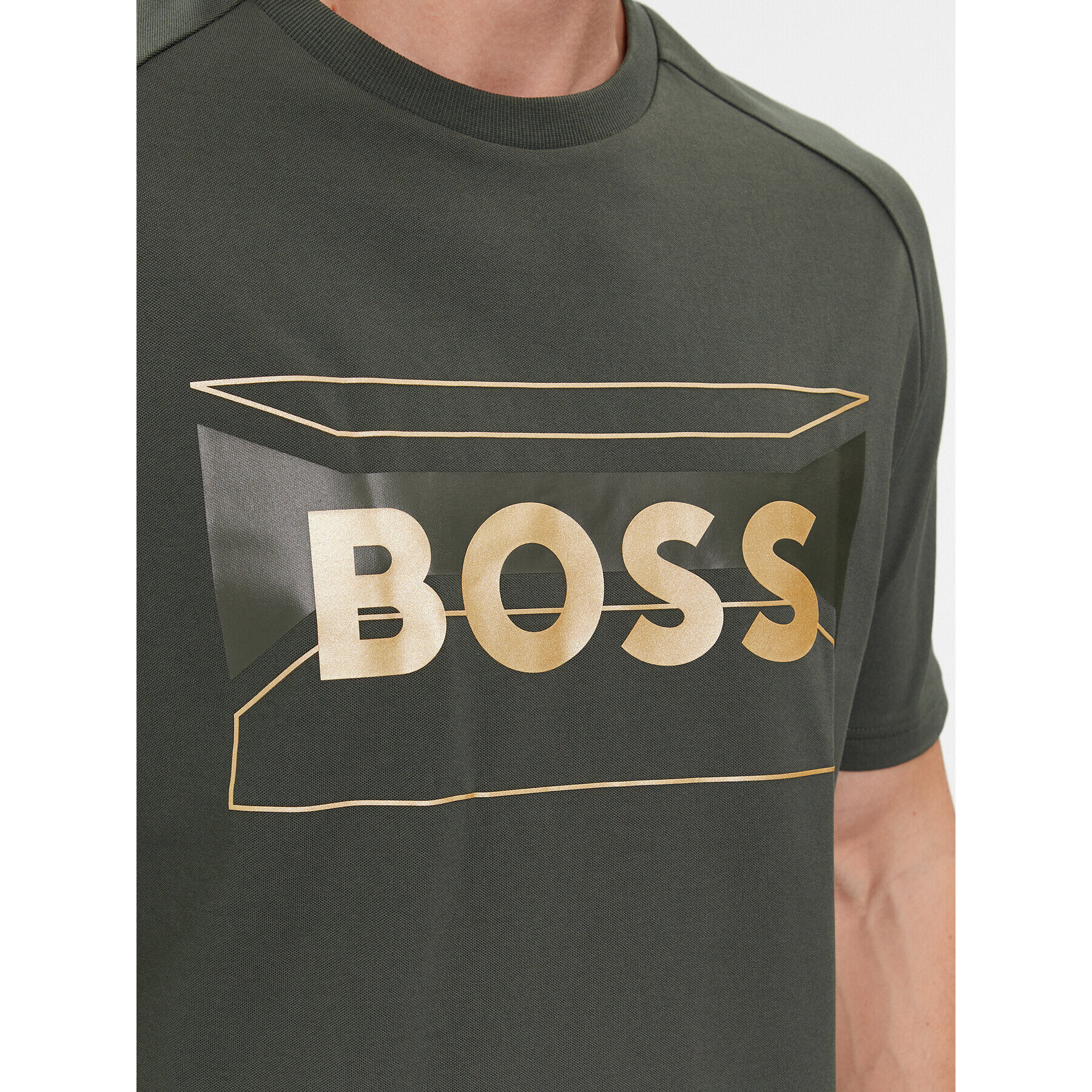 Boss Tricou 50514527 Verde Regular Fit - Pled.ro