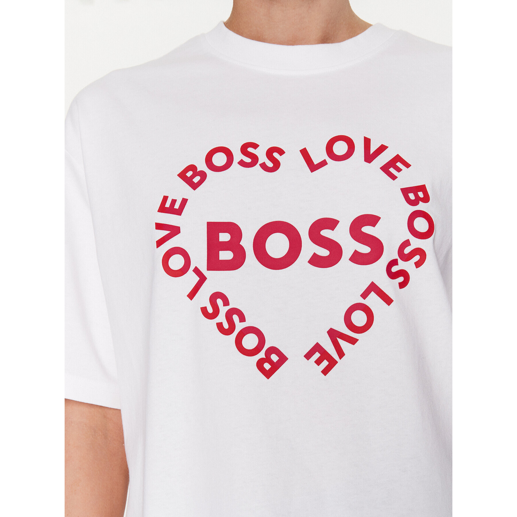 Boss Tricou C Ebase Vd 50491408 Alb Relaxed Fit - Pled.ro