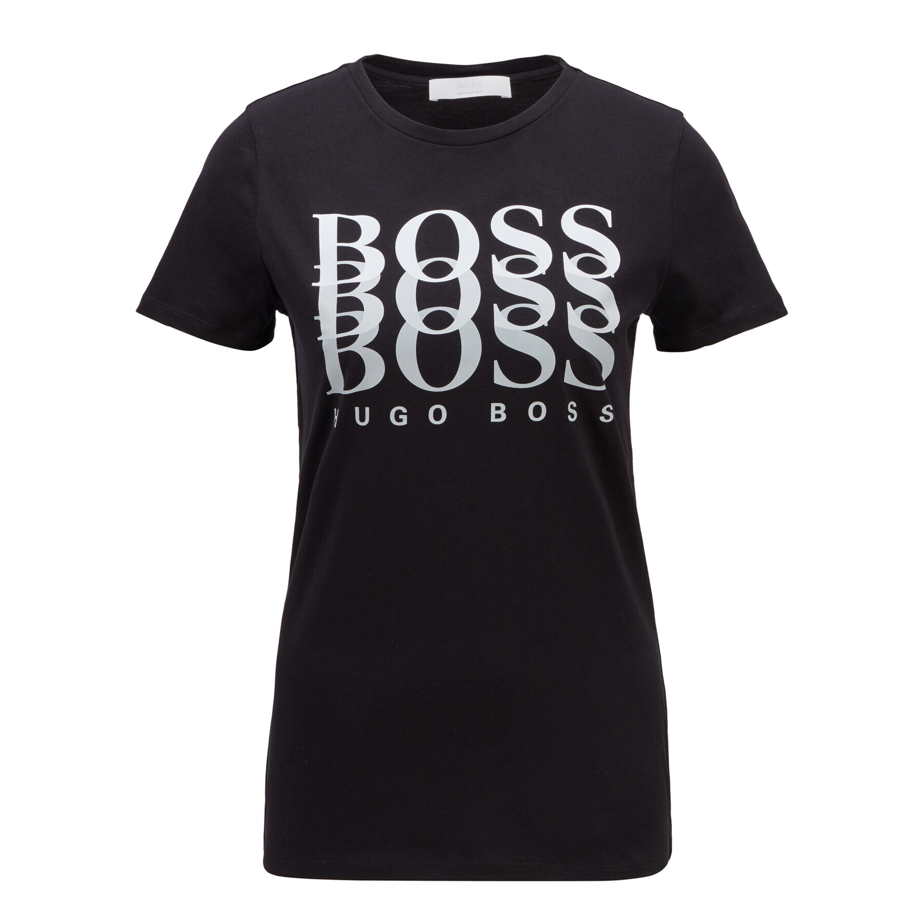 Boss Tricou C_Eloga1 50448512 Negru Regular Fit - Pled.ro