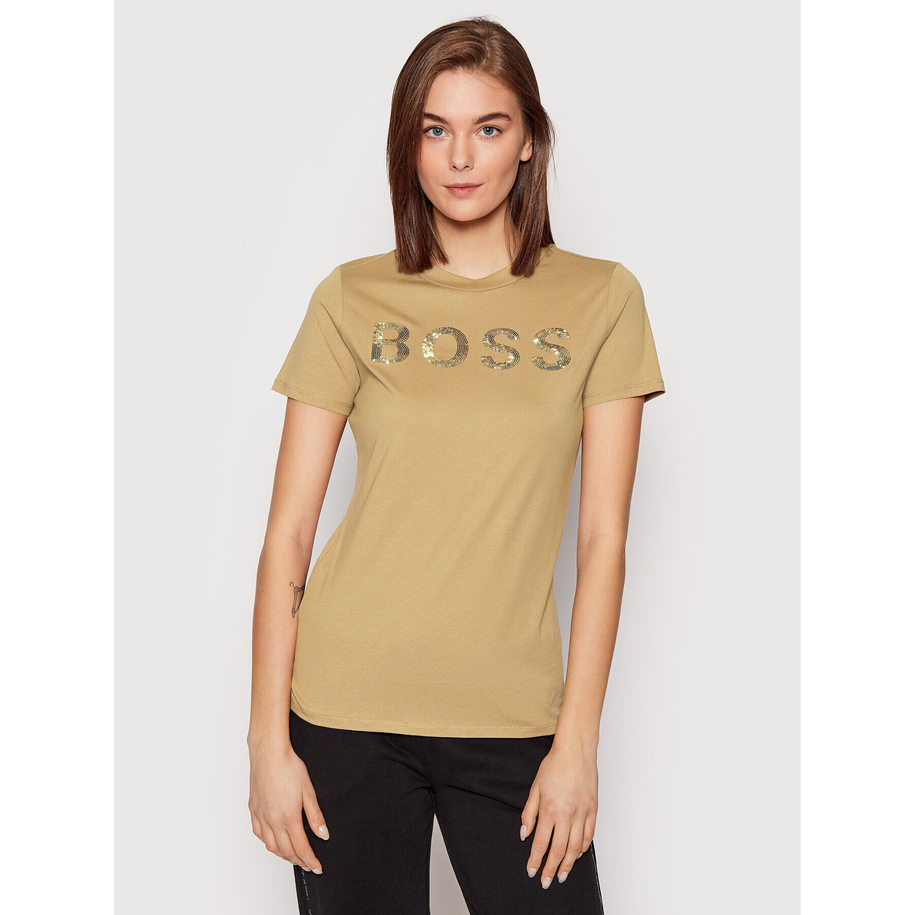 Boss Tricou C_Elogo_4 50464505 Maro Regular Fit - Pled.ro