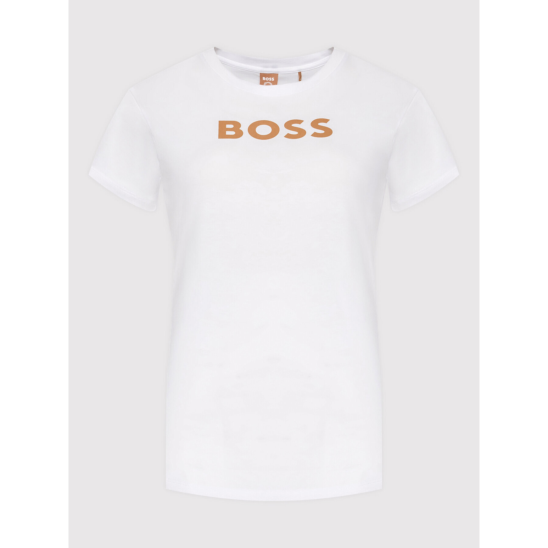 Boss Tricou C_Elogo_5 50468356 Alb Regular Fit - Pled.ro