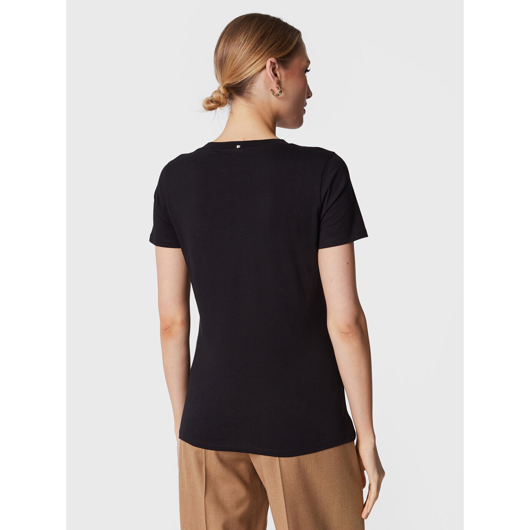 Boss Tricou C_Elogo_5 50468356 Negru Regular Fit - Pled.ro