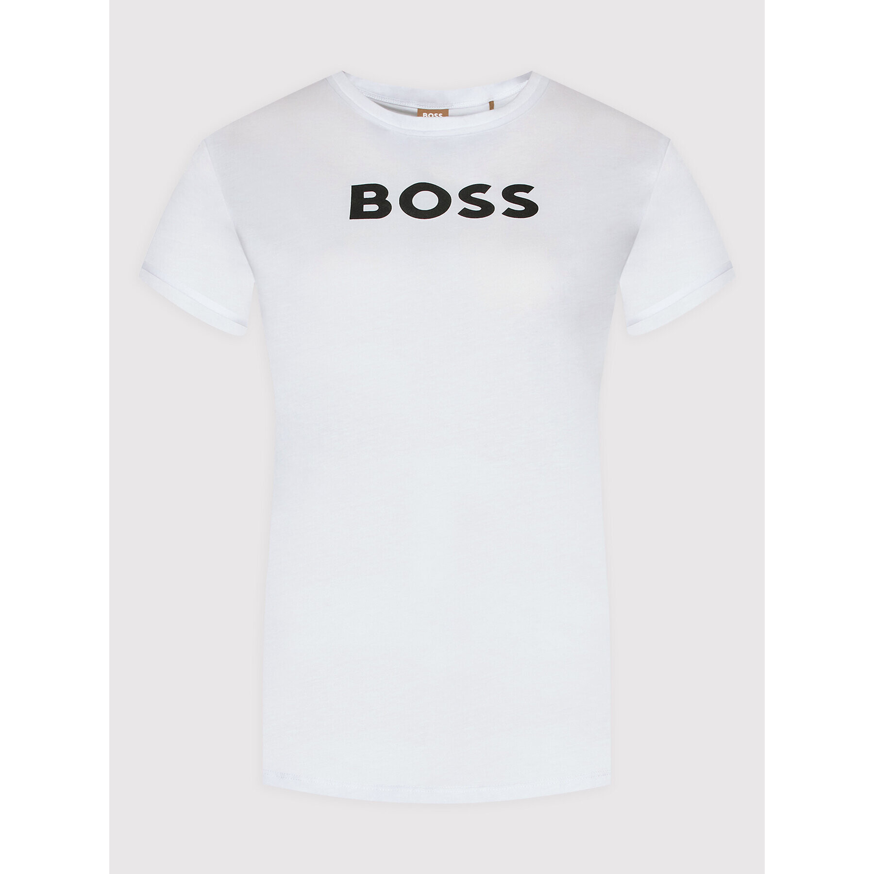 Boss Tricou C_Elogo_7 50472255 Alb Regular Fit - Pled.ro