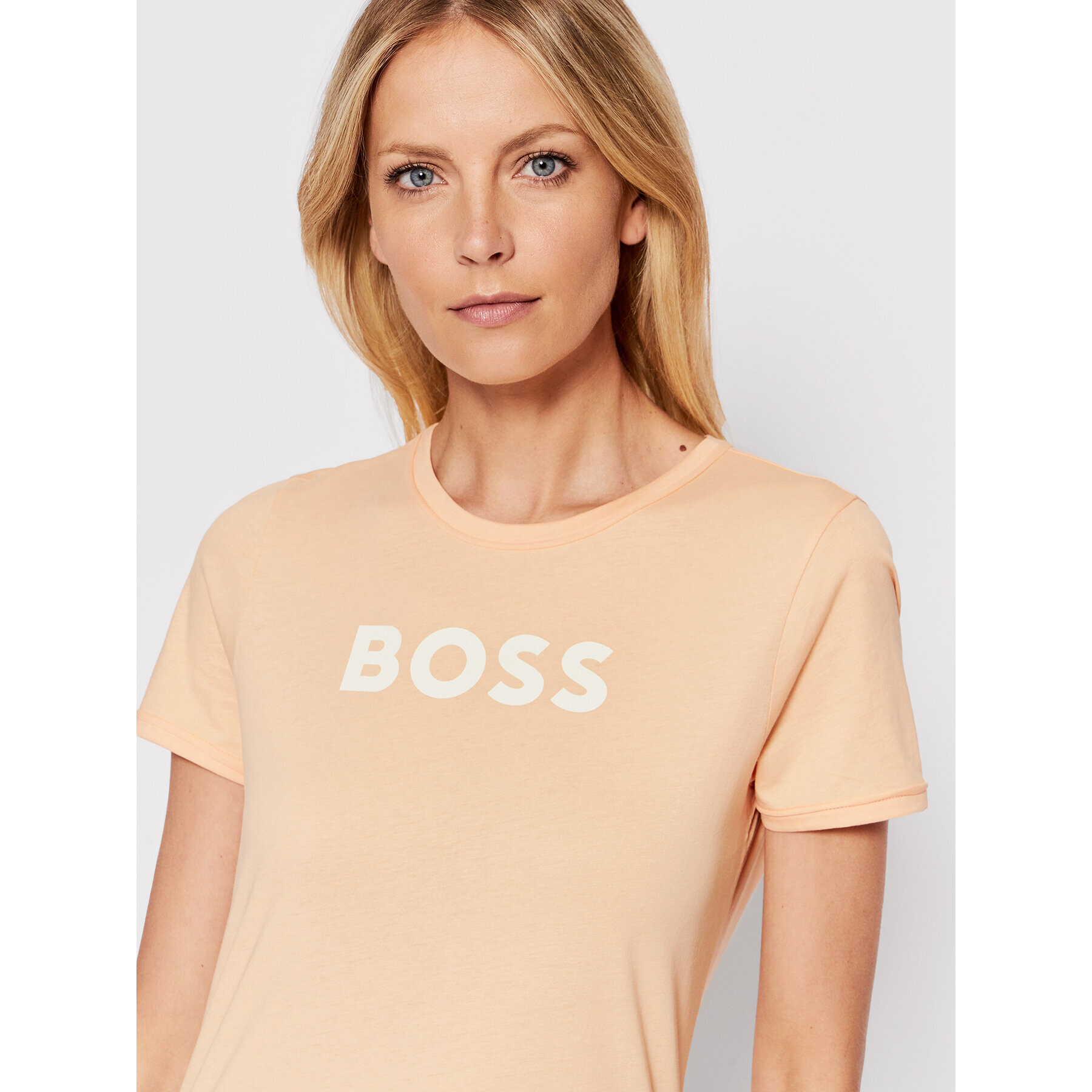 Boss Tricou C_Elogo_7 50472255 Portocaliu Regular Fit - Pled.ro