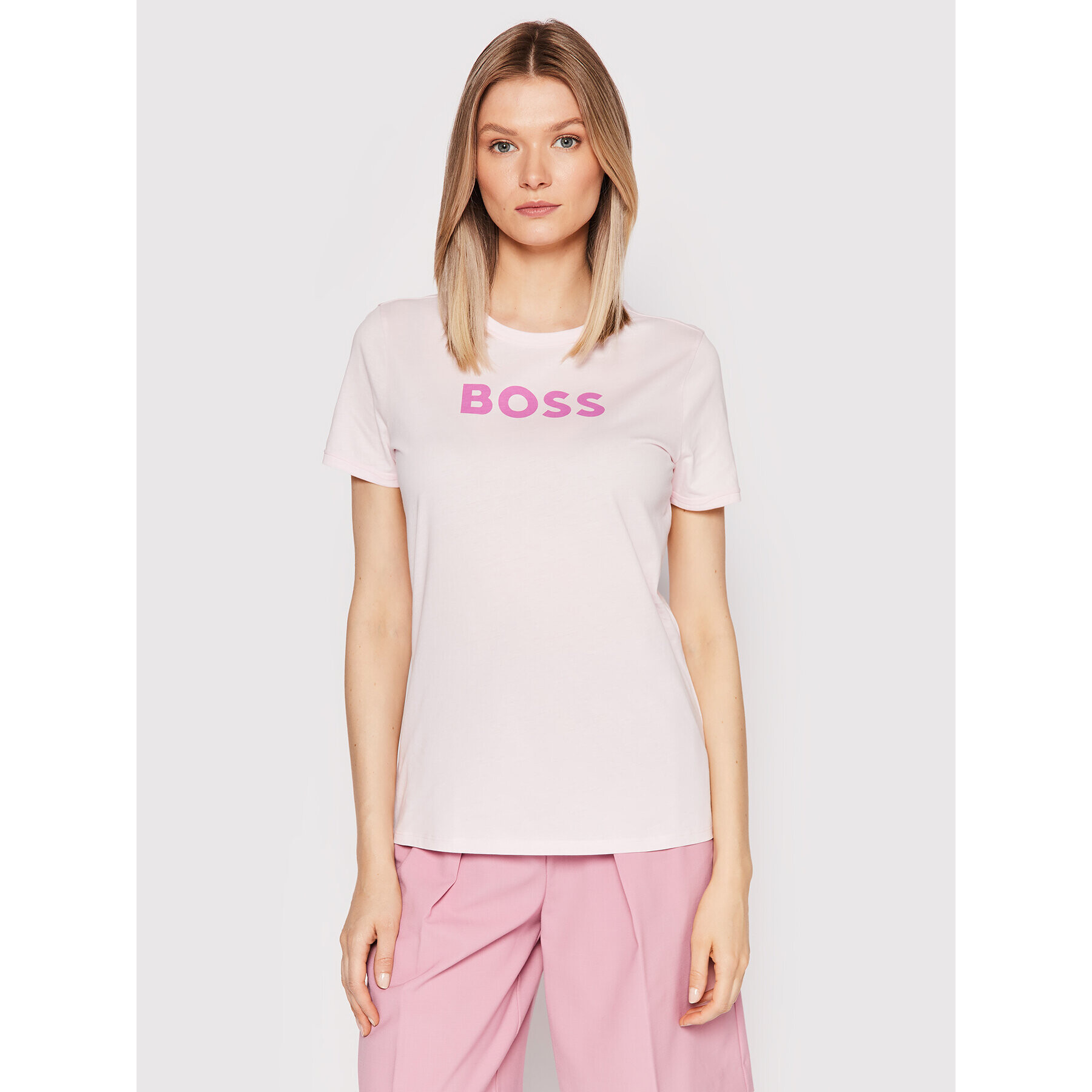 Boss Tricou C_Elogo_7 50472255 Roz Regular Fit - Pled.ro