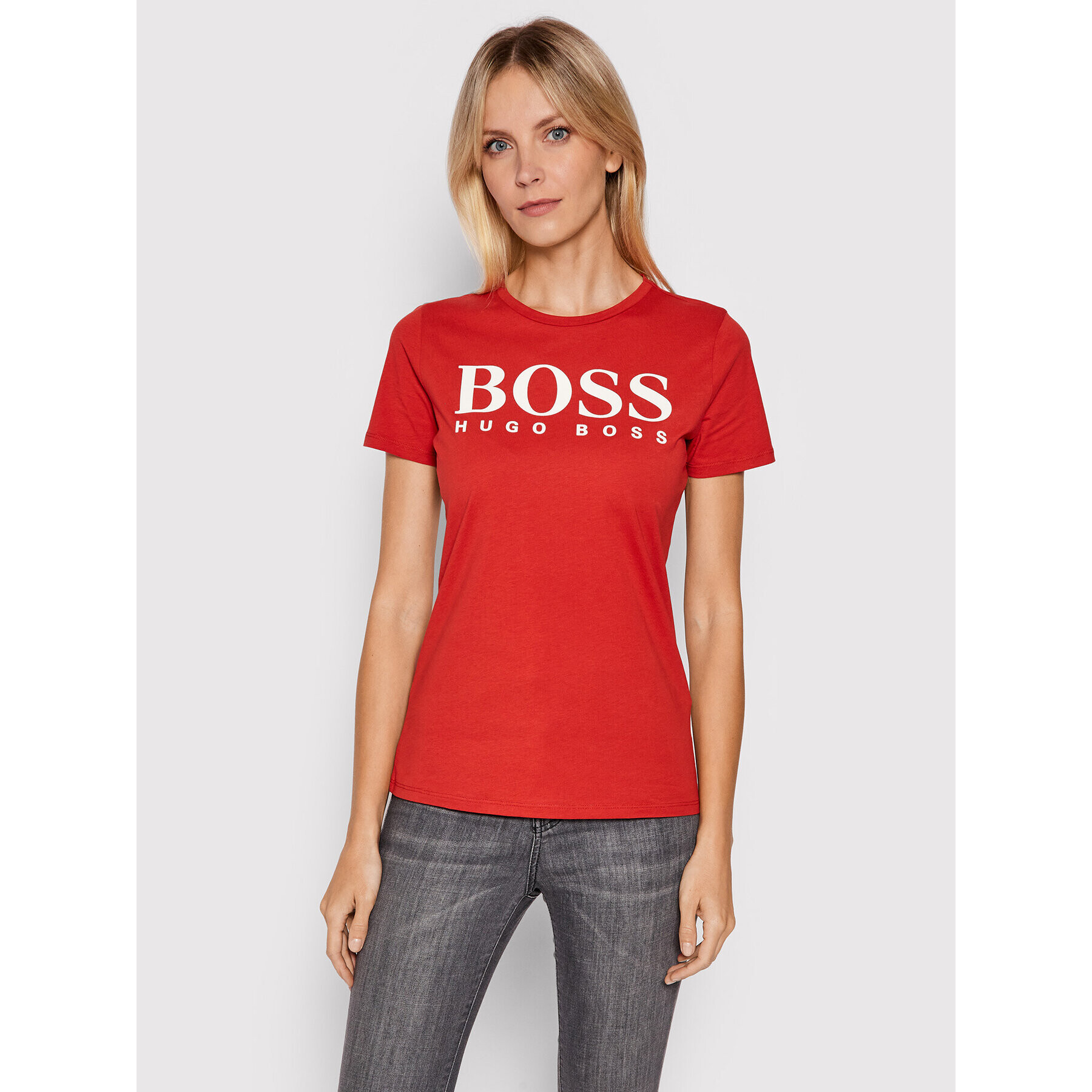 Boss Tricou C_Elogo1 50455144 Roșu Regular Fit - Pled.ro