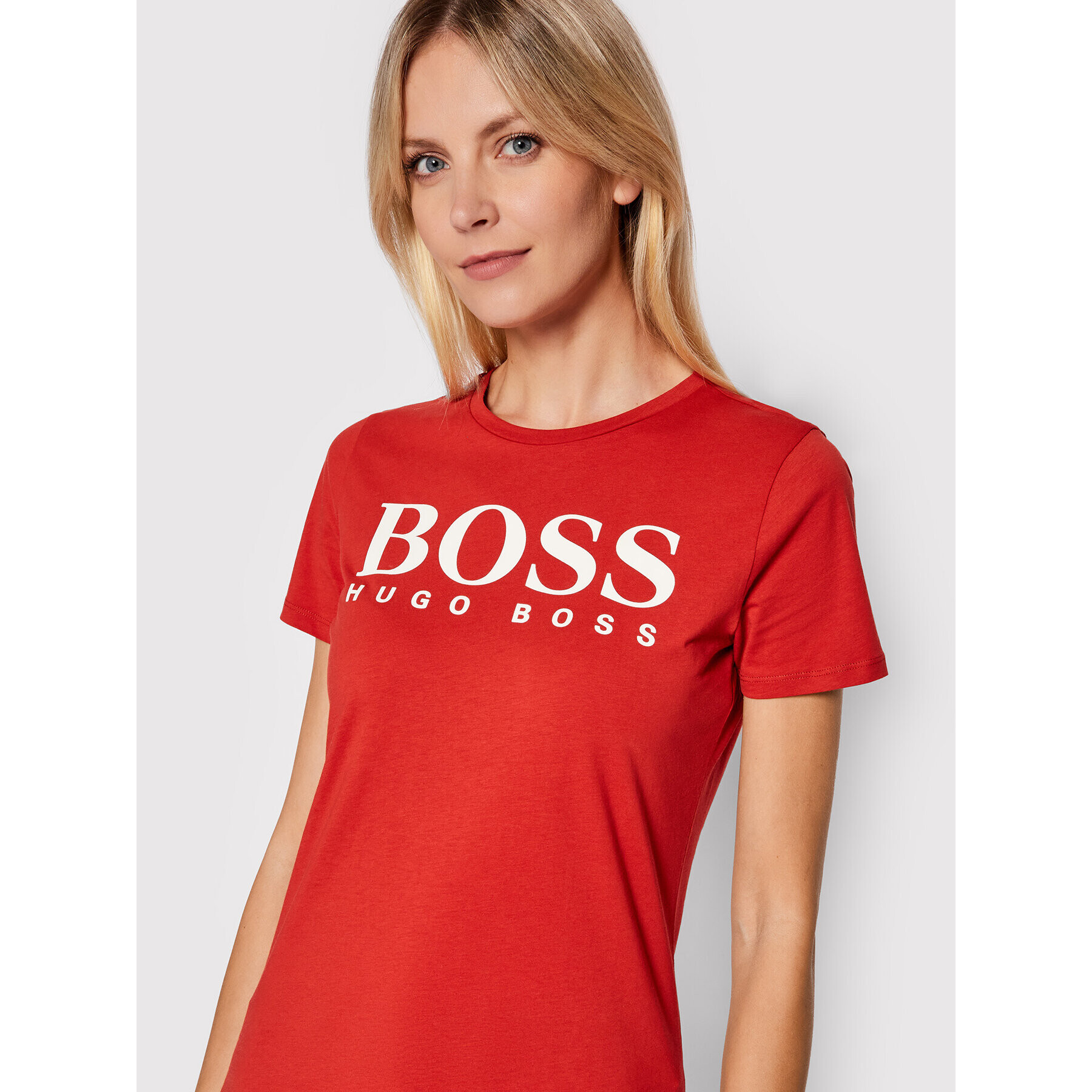 Boss Tricou C_Elogo1 50455144 Roșu Regular Fit - Pled.ro