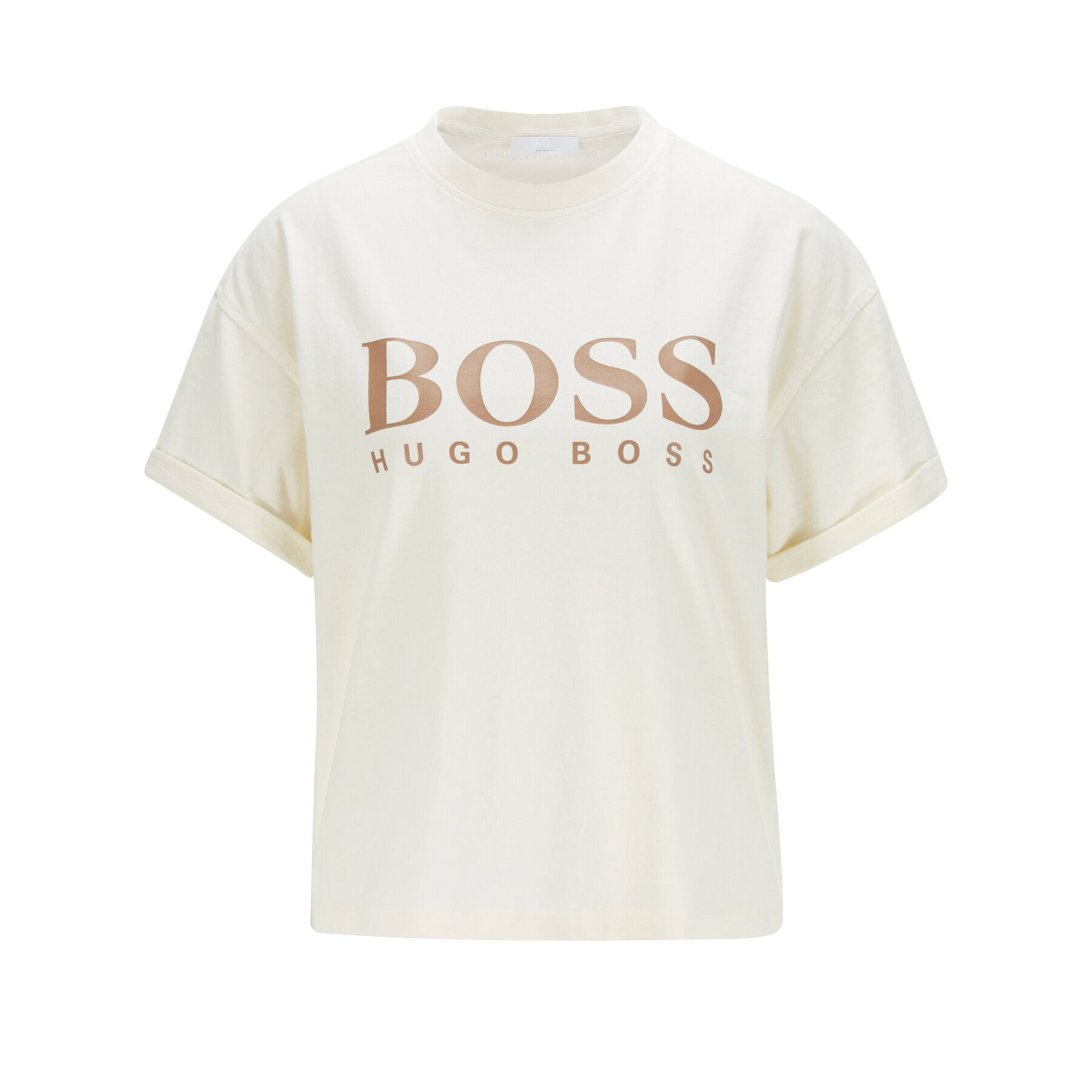 Boss Tricou C_Evina_Active 50457388 Bej Relaxed Fit - Pled.ro