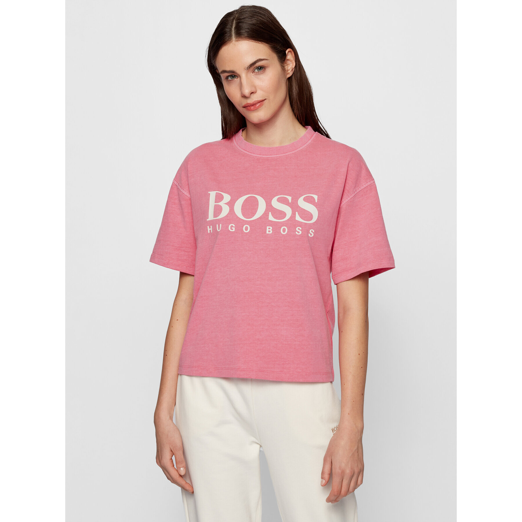 Boss Tricou C_Evina_Active 50457388 Roz Relaxed Fit - Pled.ro