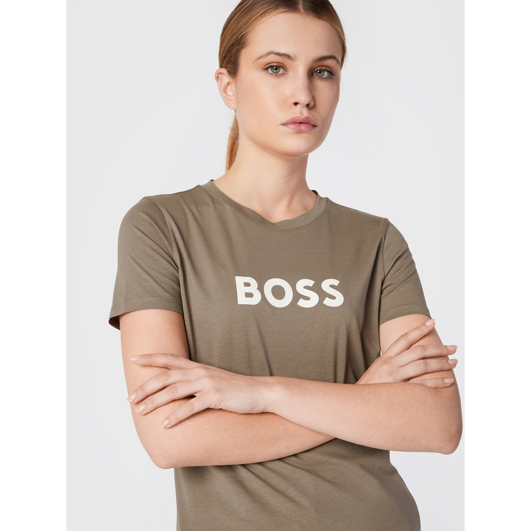 Boss Tricou C Logo 5 50468356 Maro Regular Fit - Pled.ro