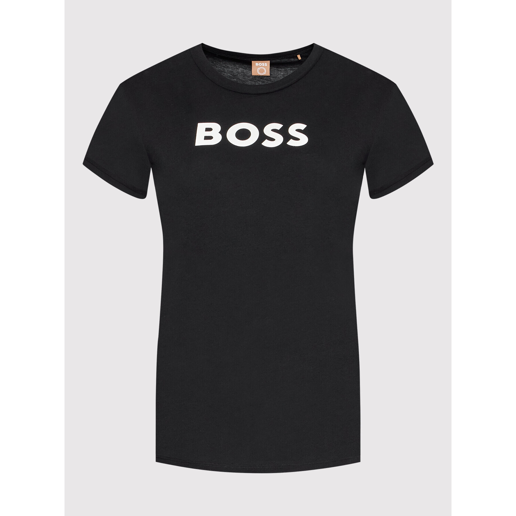 Boss Tricou Elogo 7 50472255 Negru Regular Fit - Pled.ro