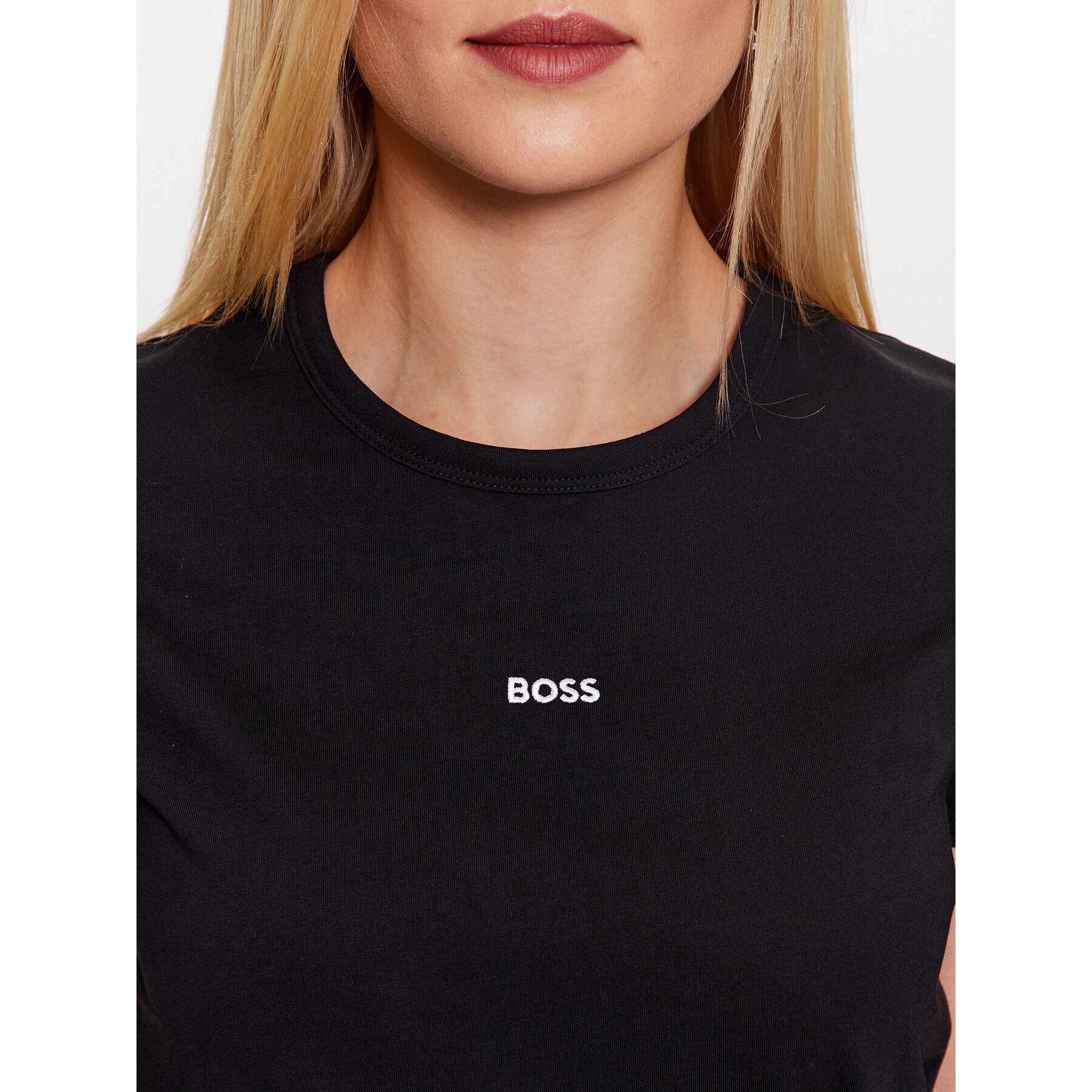 Boss Tricou Eventsa 50490018 Negru Slim Fit - Pled.ro