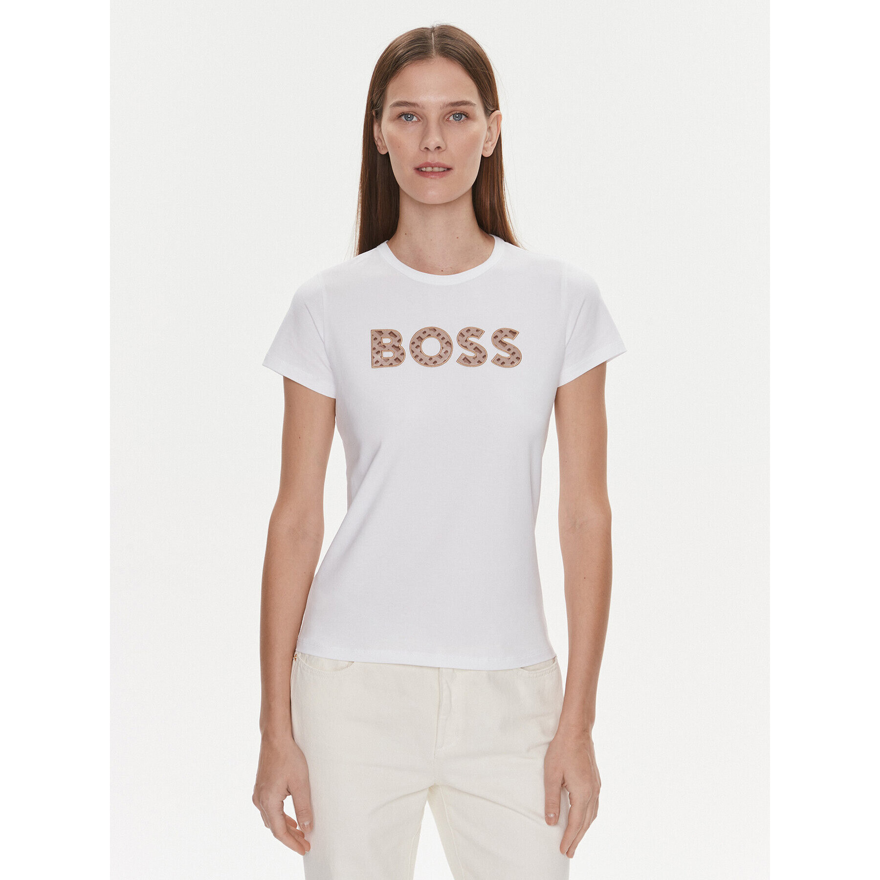 Boss Tricou Eventsa4 50508498 Bej Regular Fit - Pled.ro