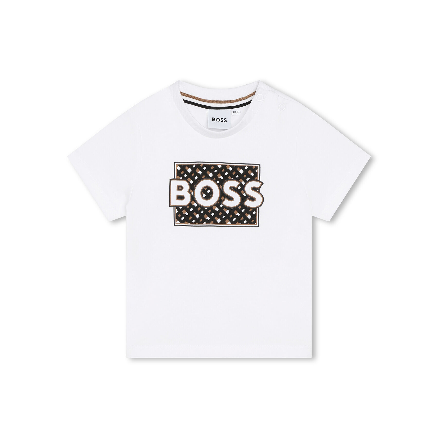 Boss Tricou J05A14 S Alb Regular Fit - Pled.ro