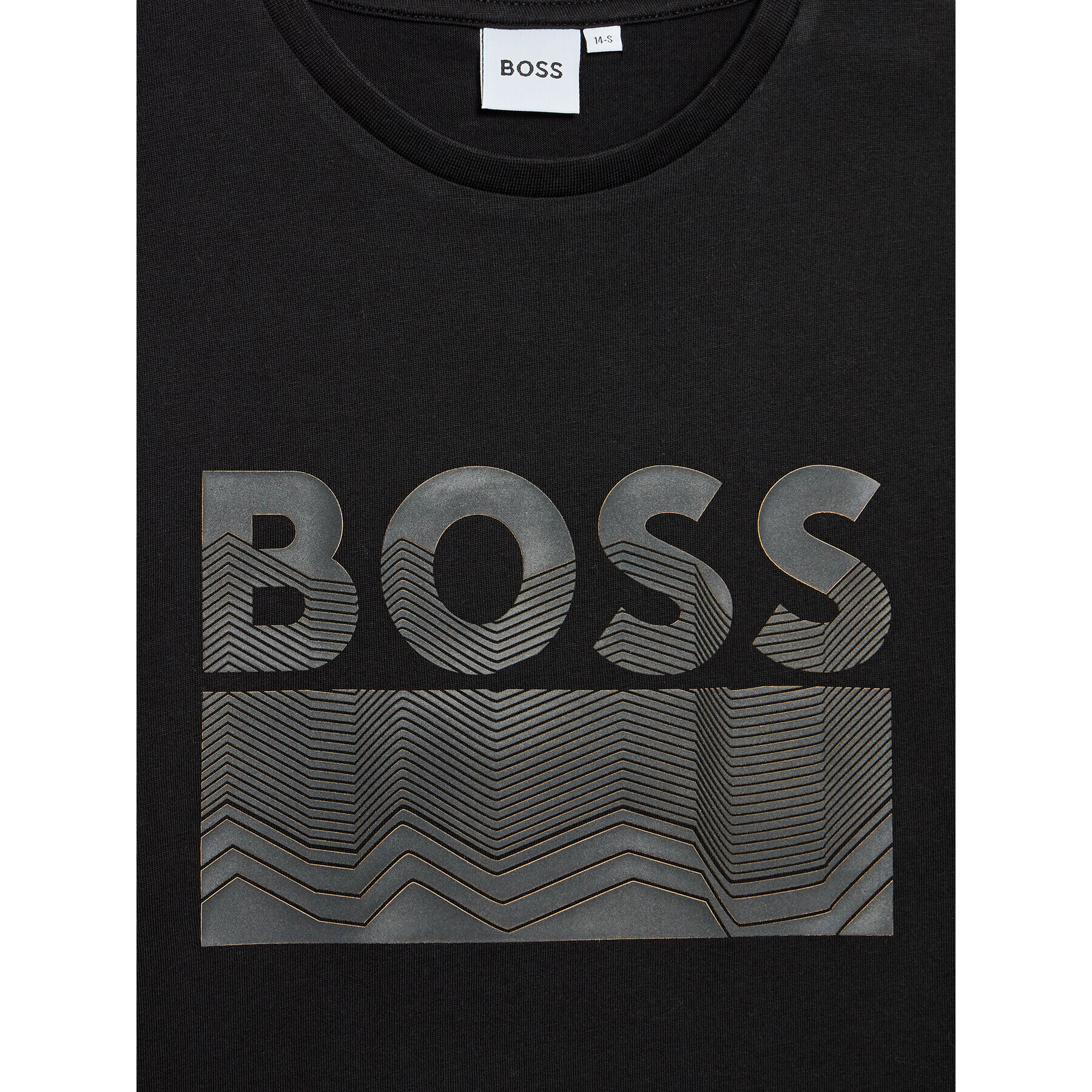 Boss Tricou J25M02 M Negru Regular Fit - Pled.ro