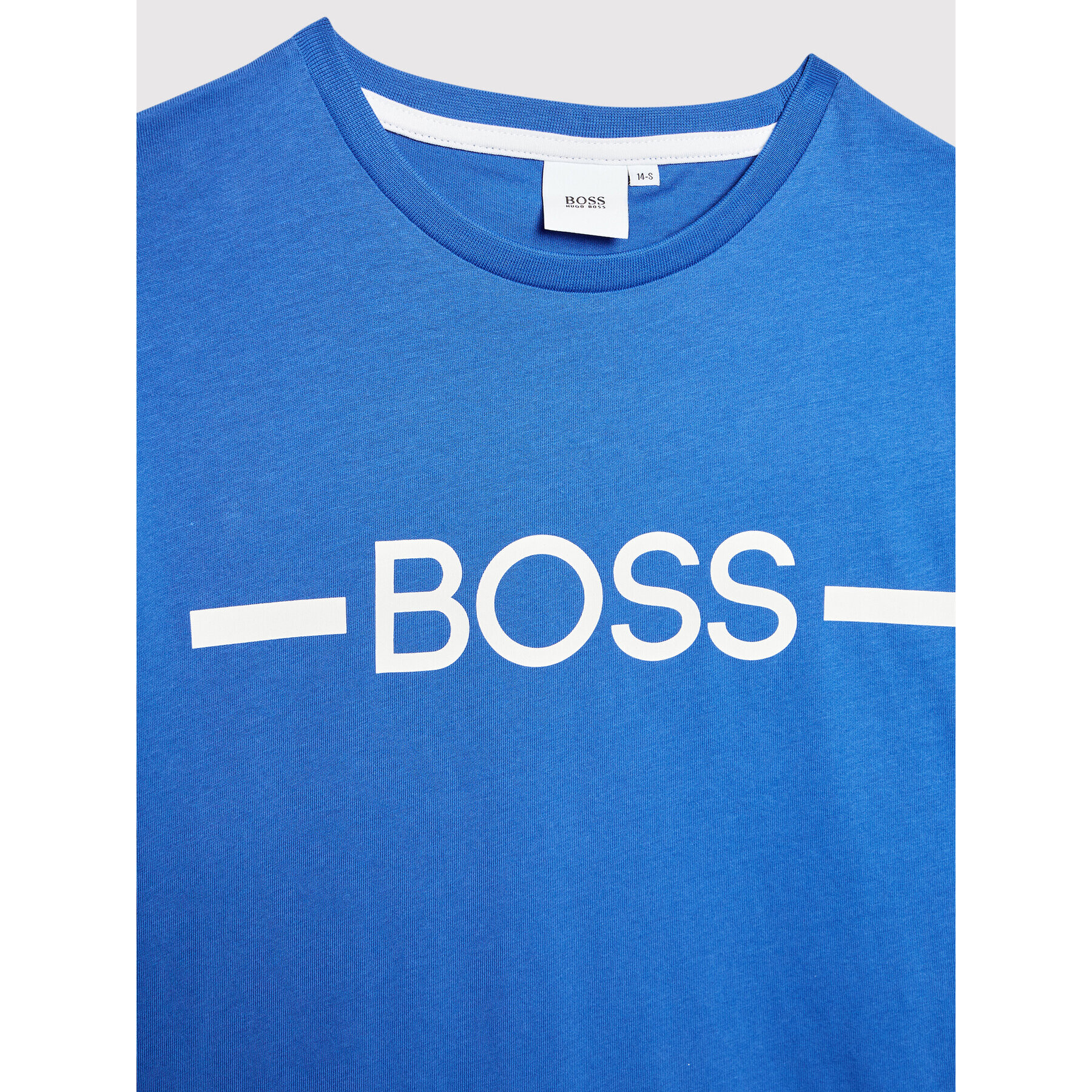 Boss Tricou J25N29 D Albastru Regular Fit - Pled.ro