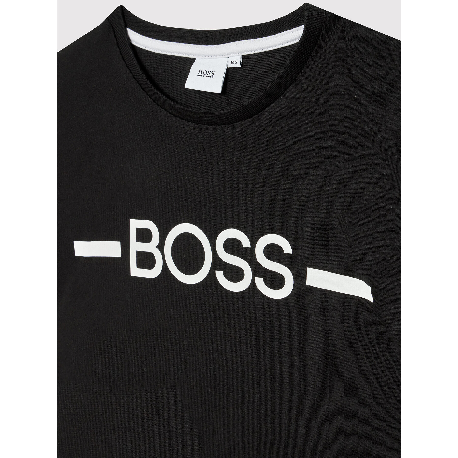 Boss Tricou J25N29 M Negru Regular Fit - Pled.ro