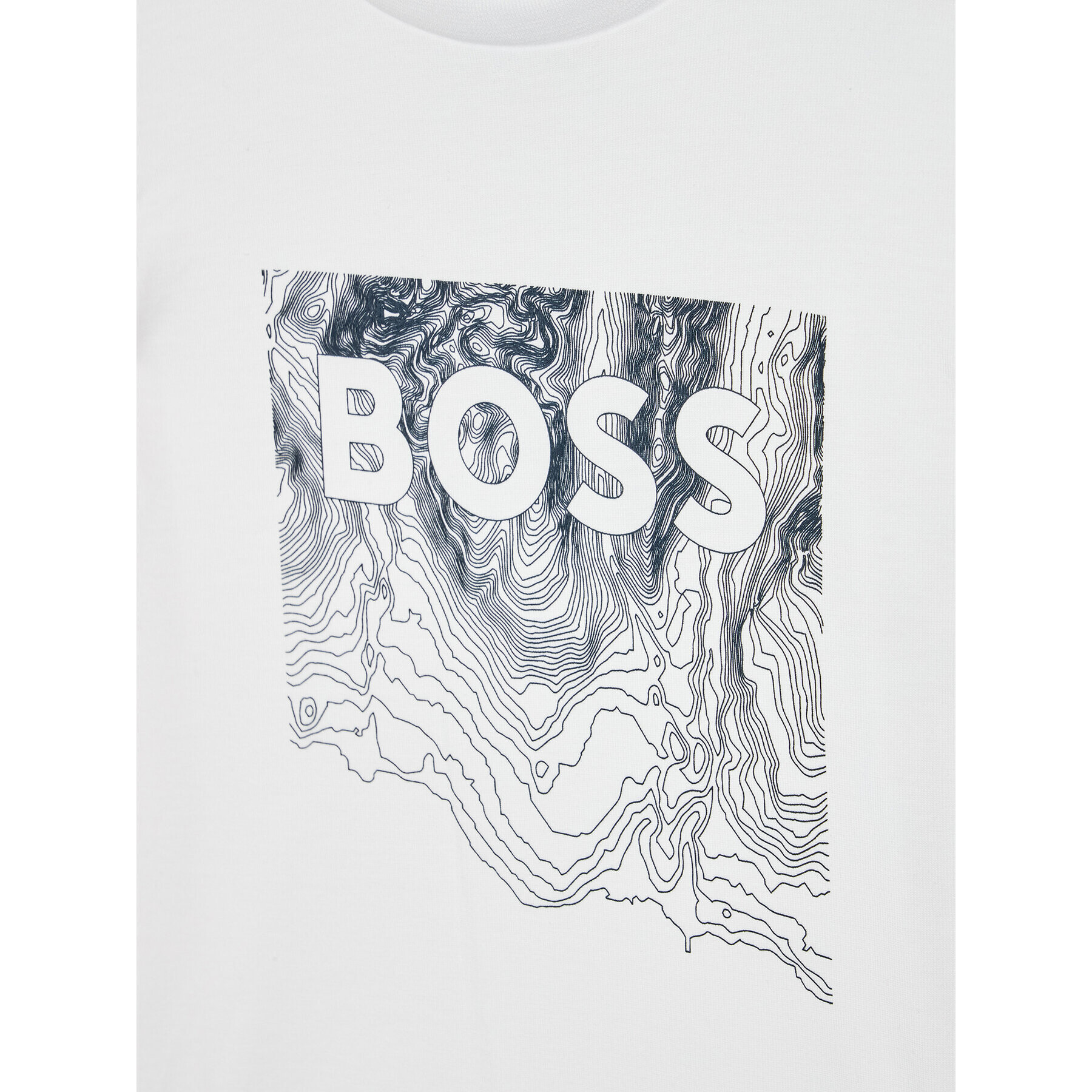 Boss Tricou J25N35 D Alb Regular Fit - Pled.ro