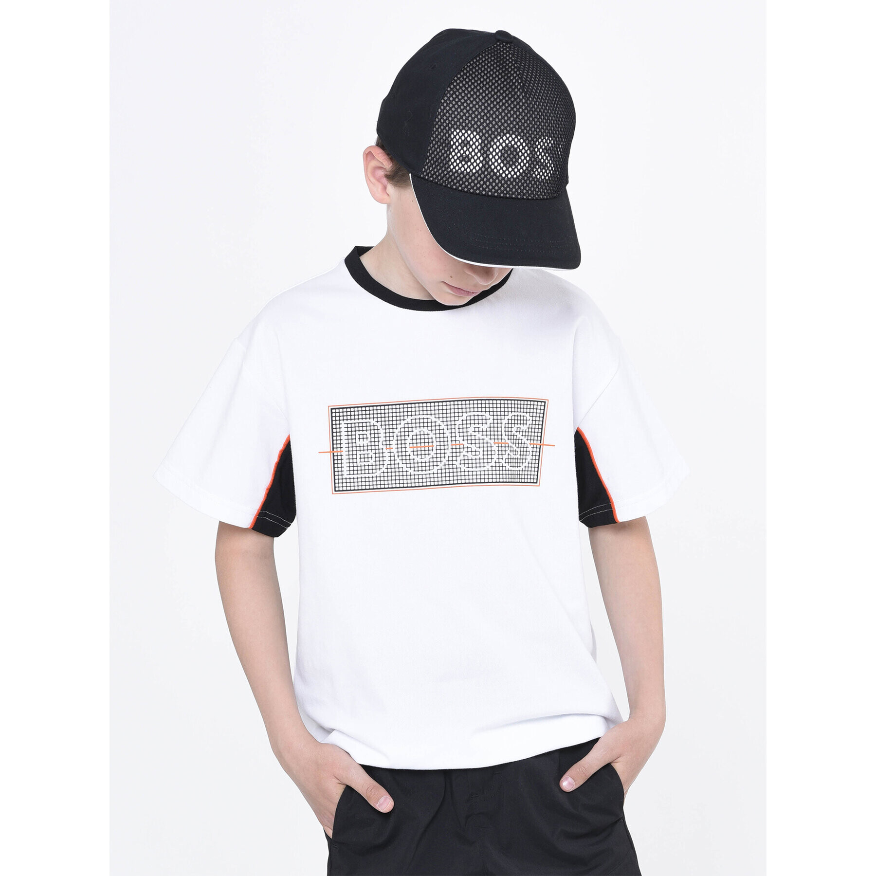 Boss Tricou J25O07 D Alb Regular Fit - Pled.ro