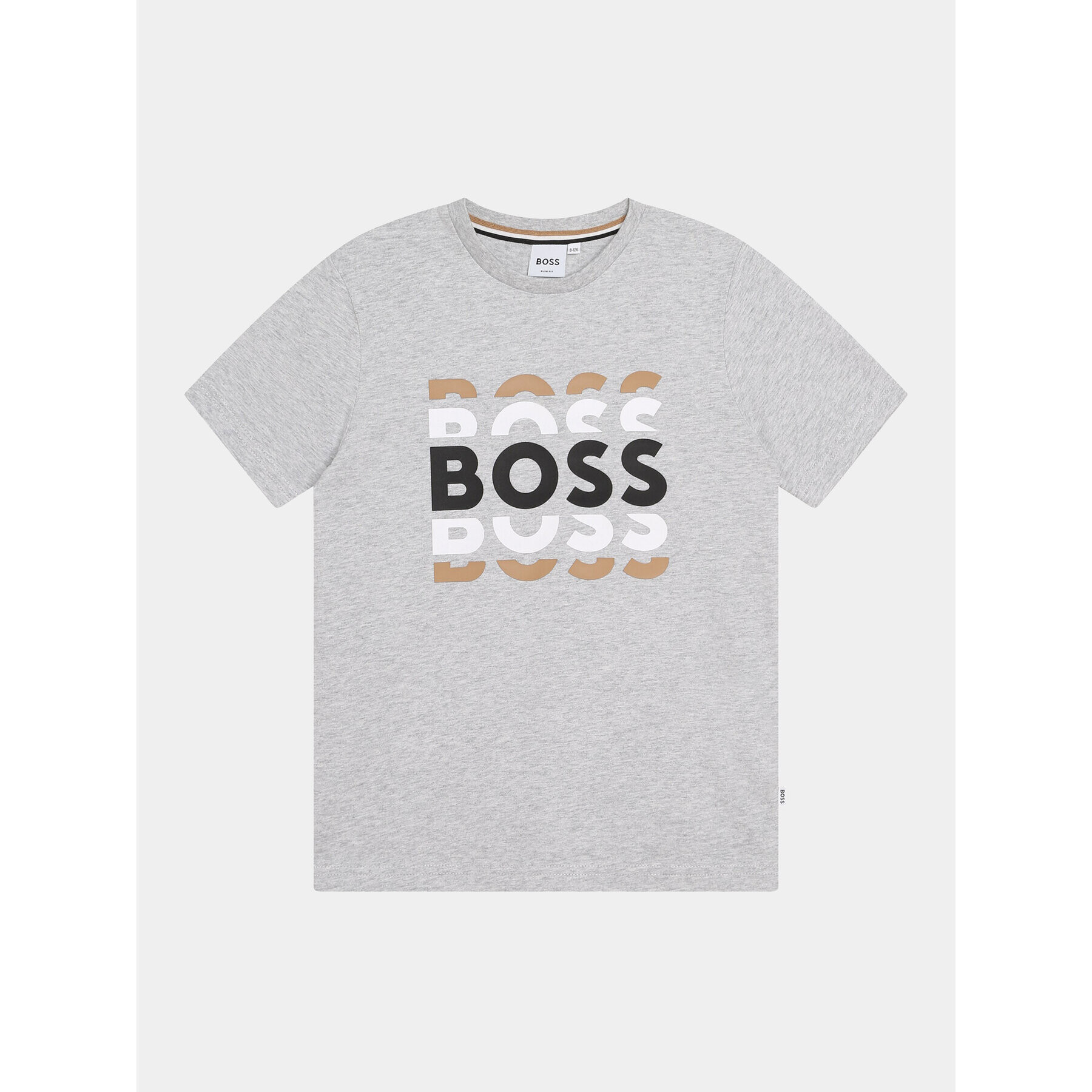 Boss Tricou J25O72 D Gri Regular Fit - Pled.ro