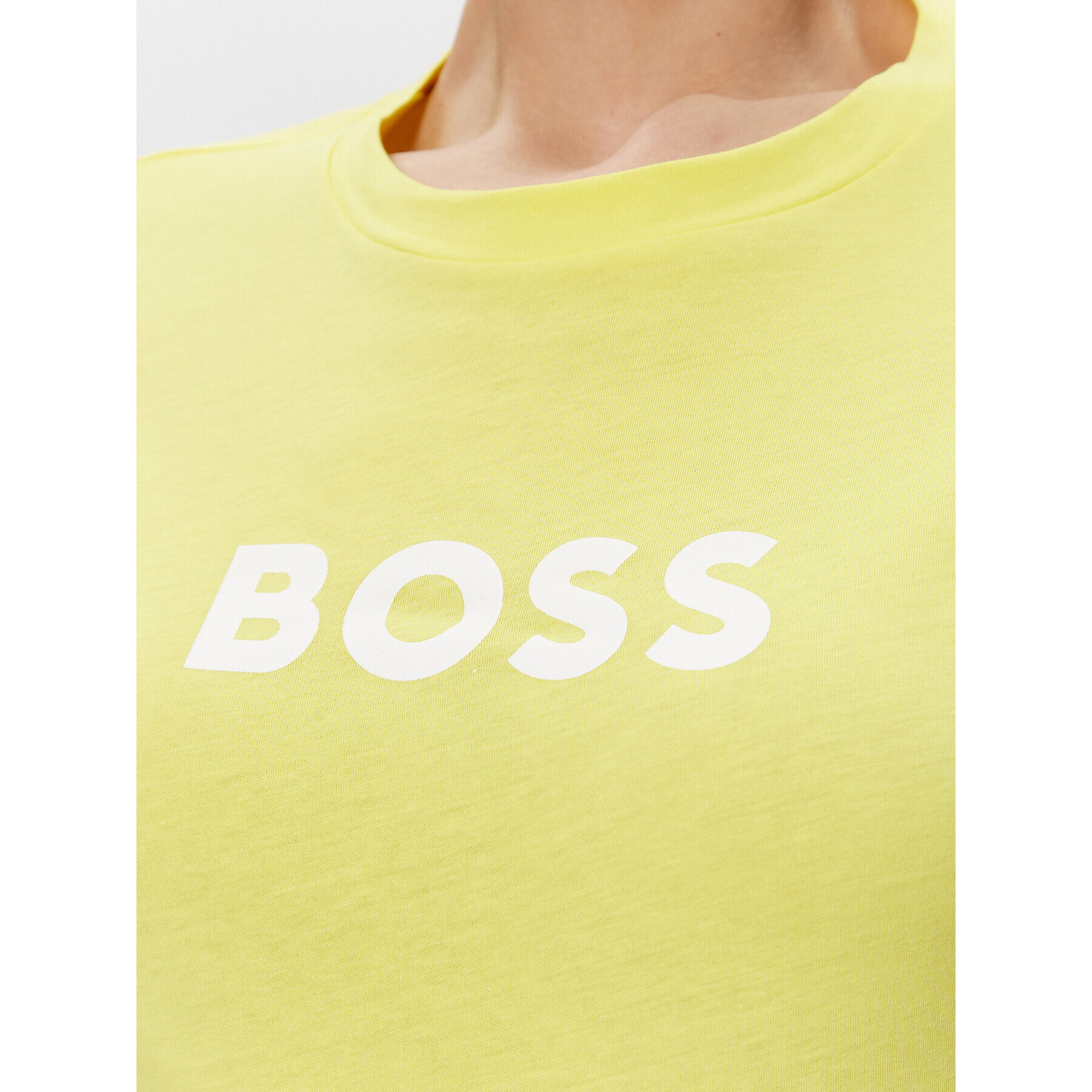 Boss Tricou Logo 50468356 Galben Regular Fit - Pled.ro