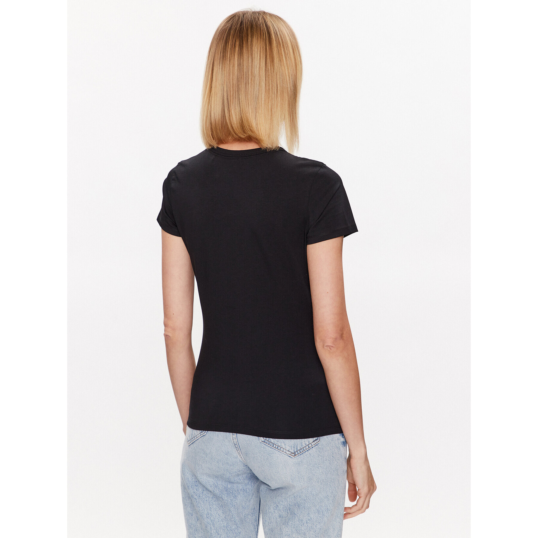 Boss Tricou Logo 50489531 Negru Slim Fit - Pled.ro