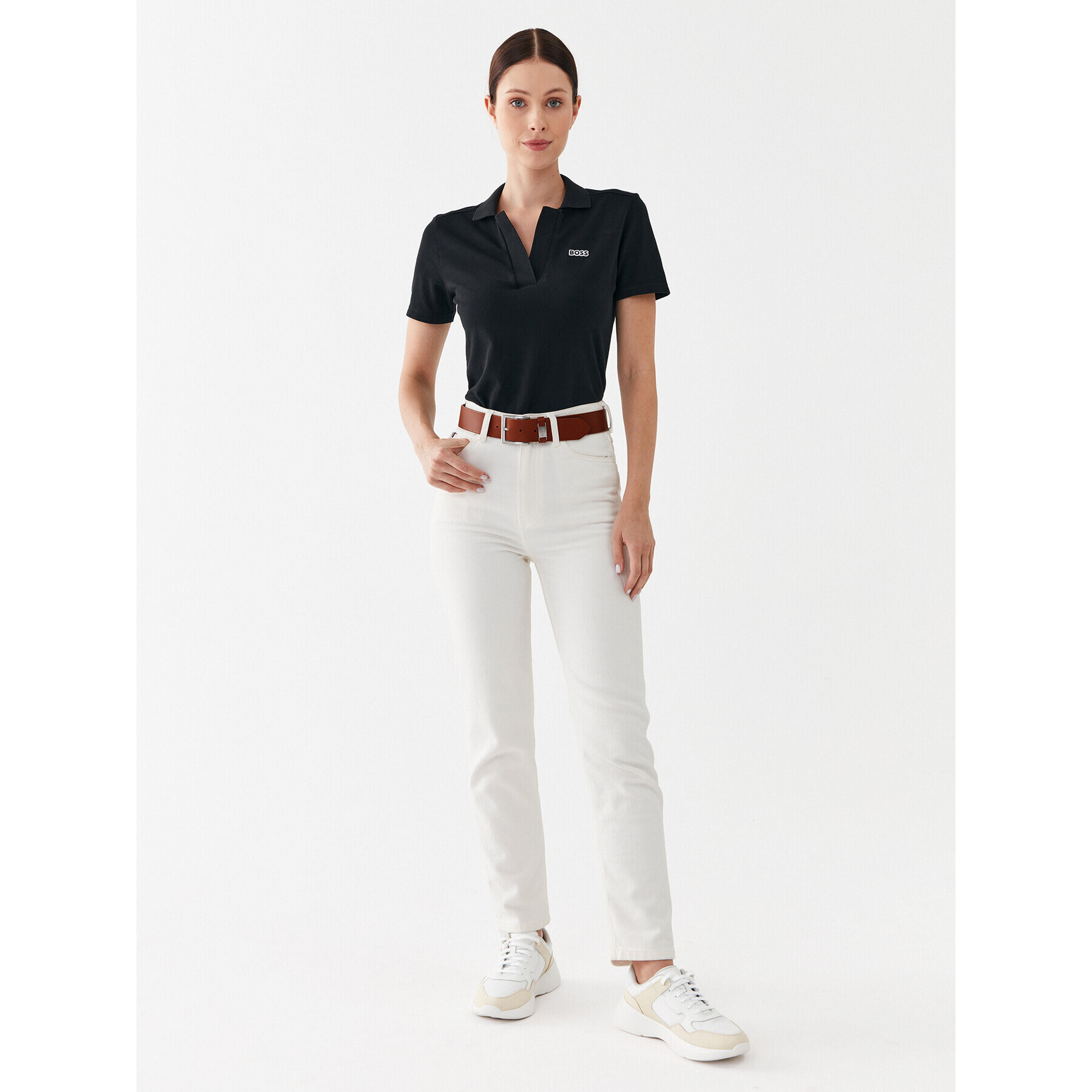 Boss Tricou polo 50487760 Negru Regular Fit - Pled.ro