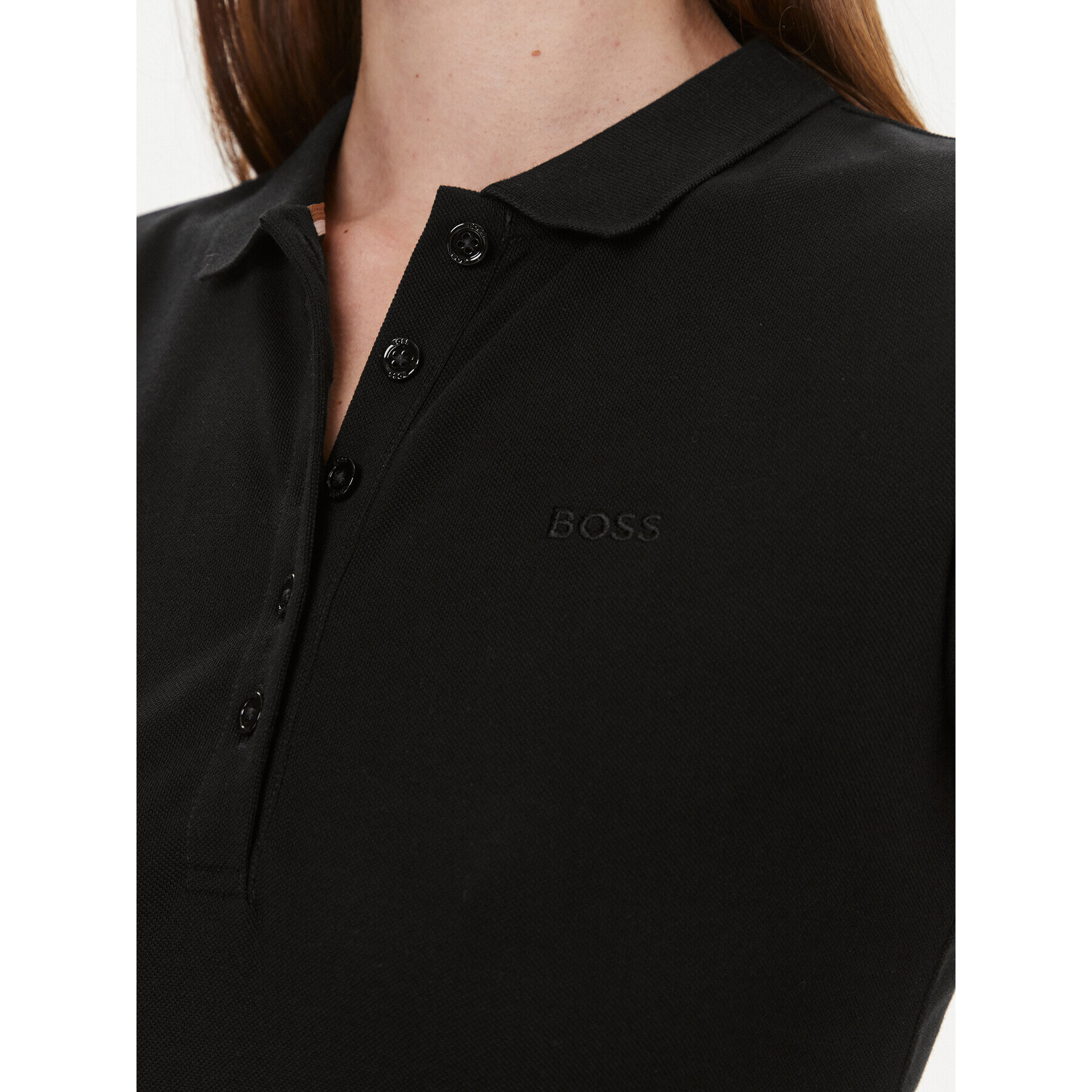 Boss Tricou polo Epola 50490960 Negru Slim Fit - Pled.ro