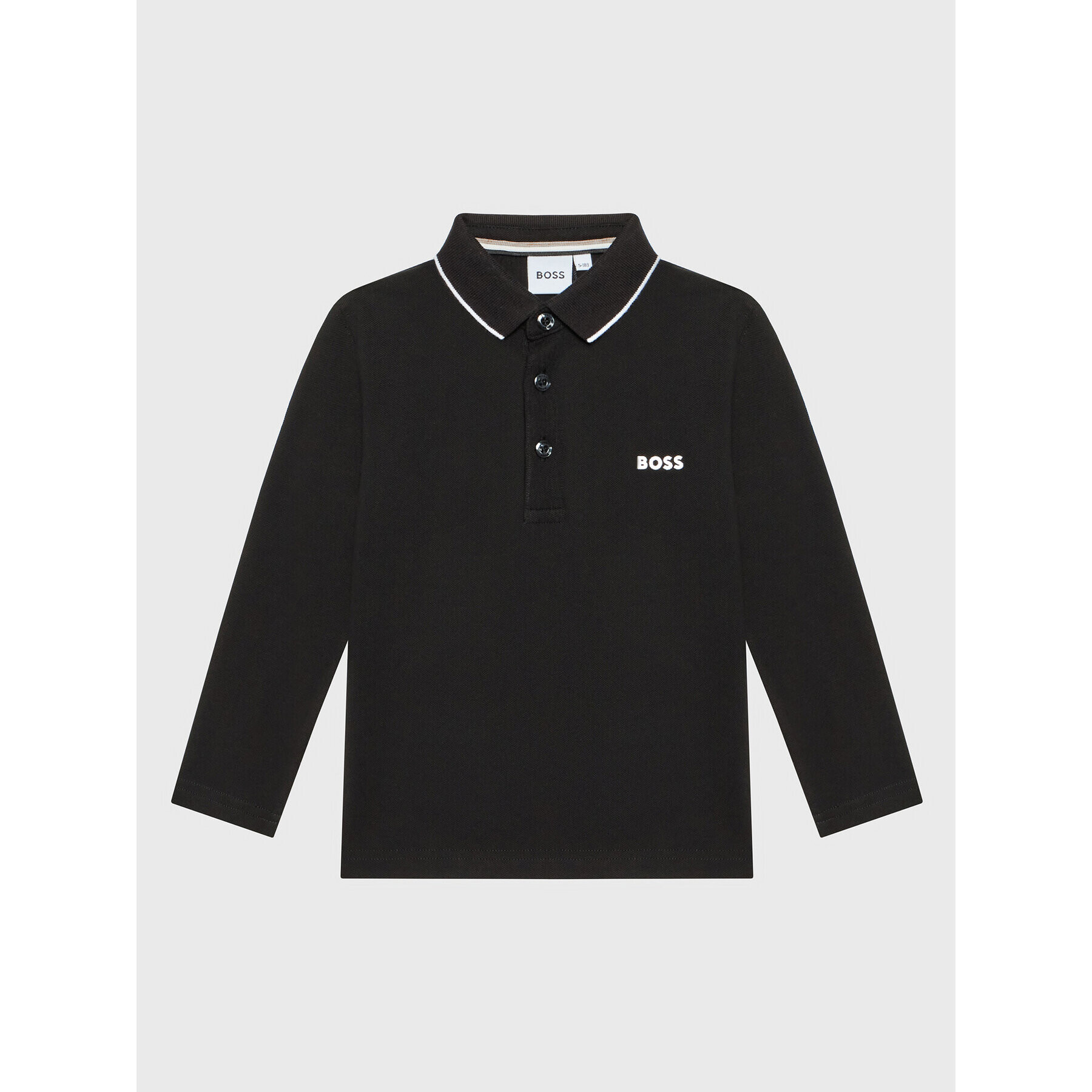 Boss Tricou polo J25M34 S Negru Regular Fit - Pled.ro