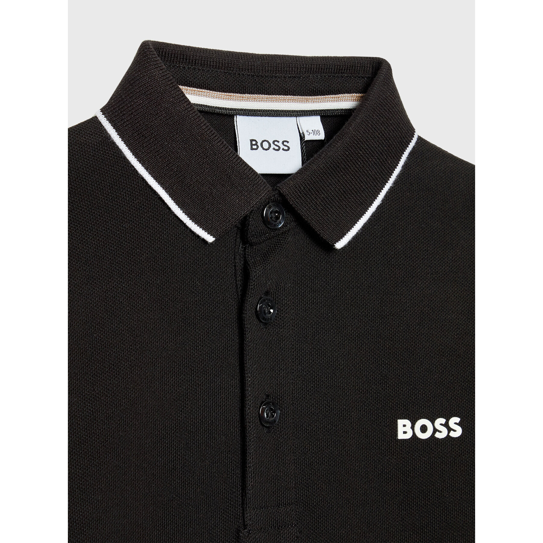 Boss Tricou polo J25M34 S Negru Regular Fit - Pled.ro