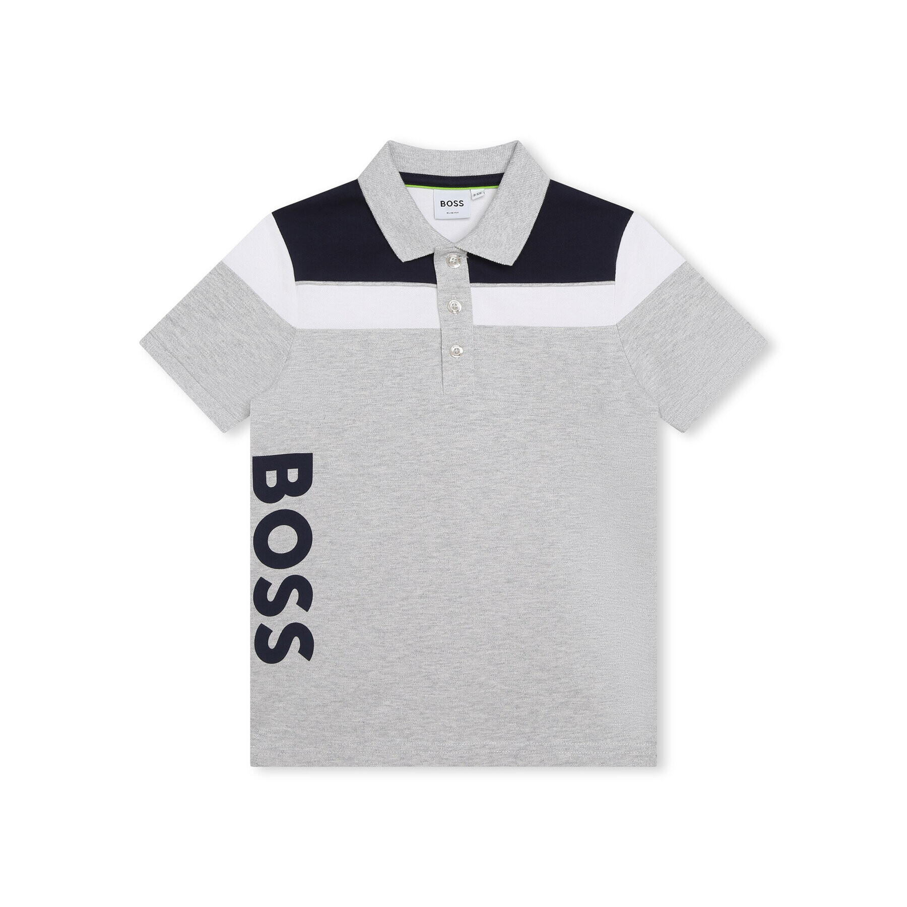 Boss Tricou polo J25O32 D Gri Regular Fit - Pled.ro