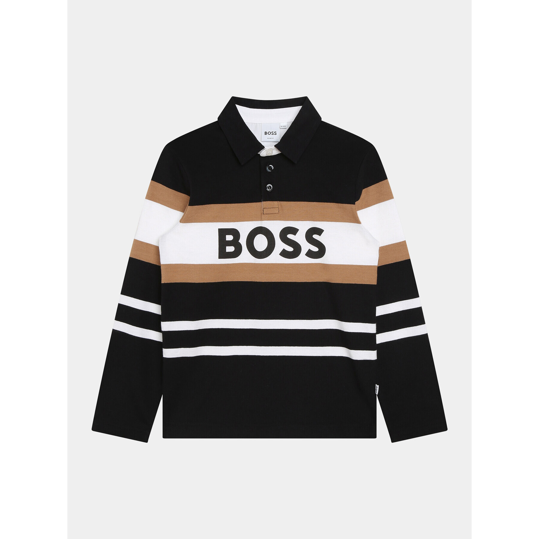 Boss Tricou polo J25O96 D Negru Regular Fit - Pled.ro