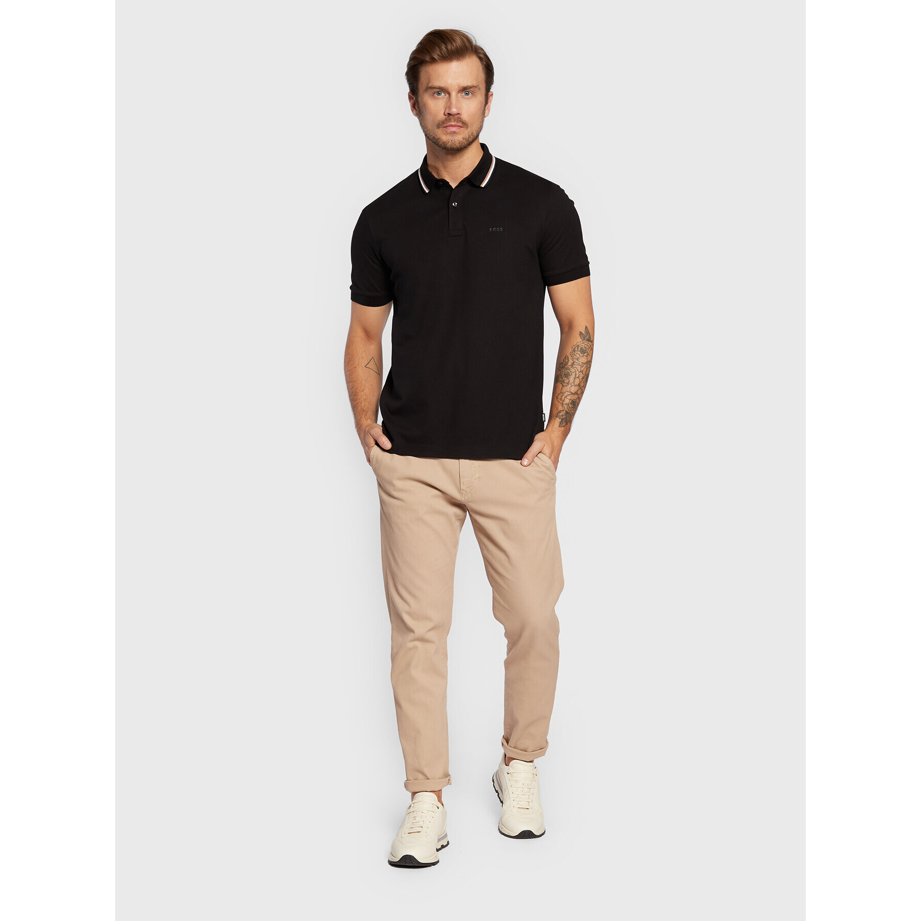 Boss Tricou polo Pack 27 50471695 Negru Regular Fit - Pled.ro