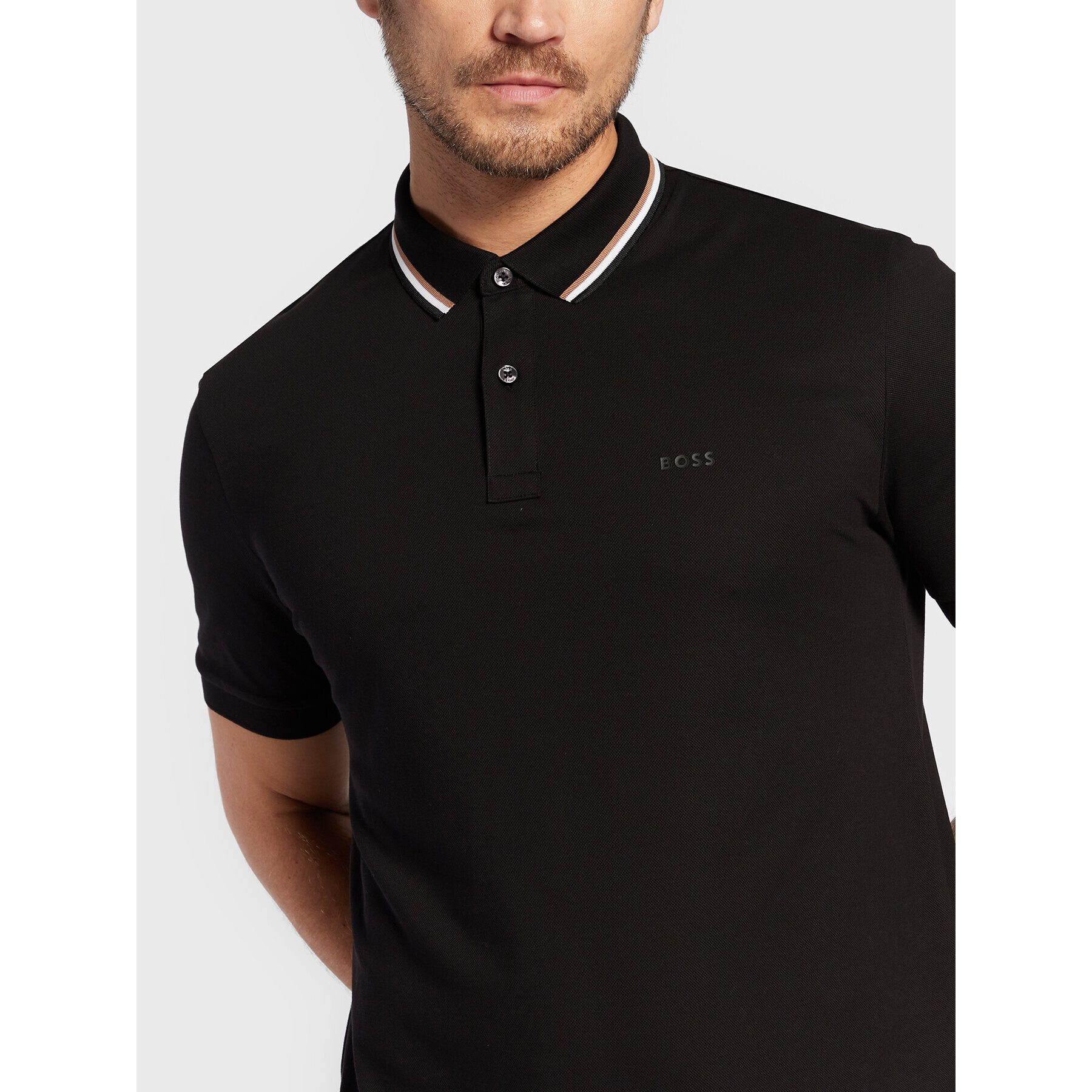 Boss Tricou polo Pack 27 50471695 Negru Regular Fit - Pled.ro