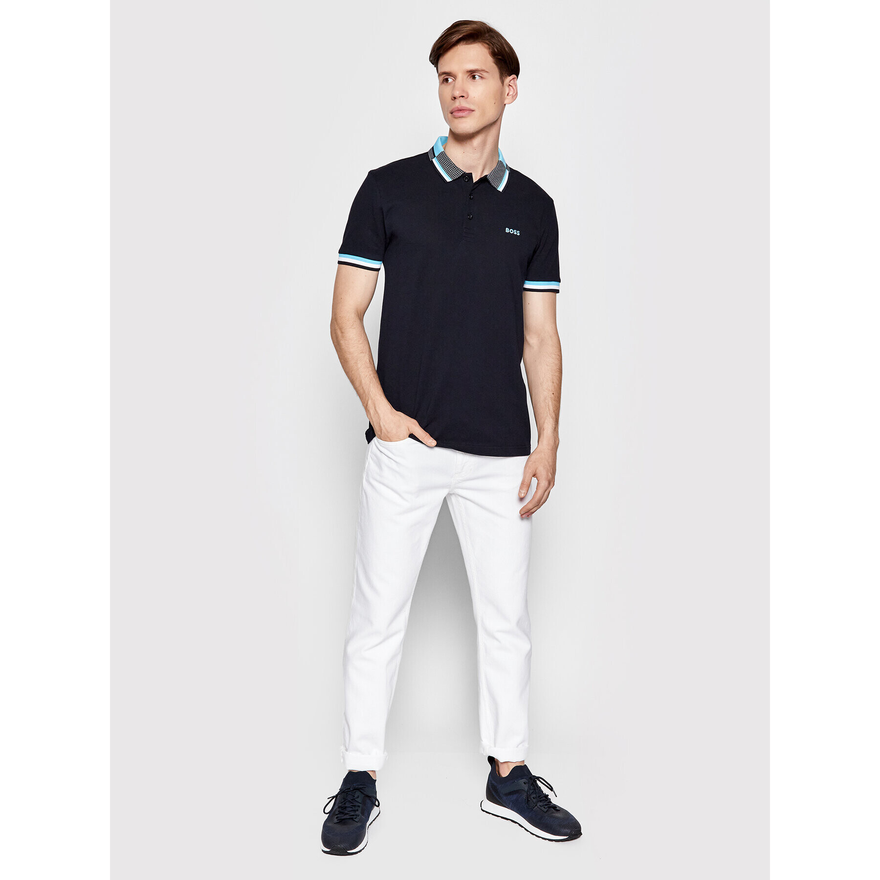 Boss Tricou polo Paddy 1 50473952 Bleumarin Regular Fit - Pled.ro