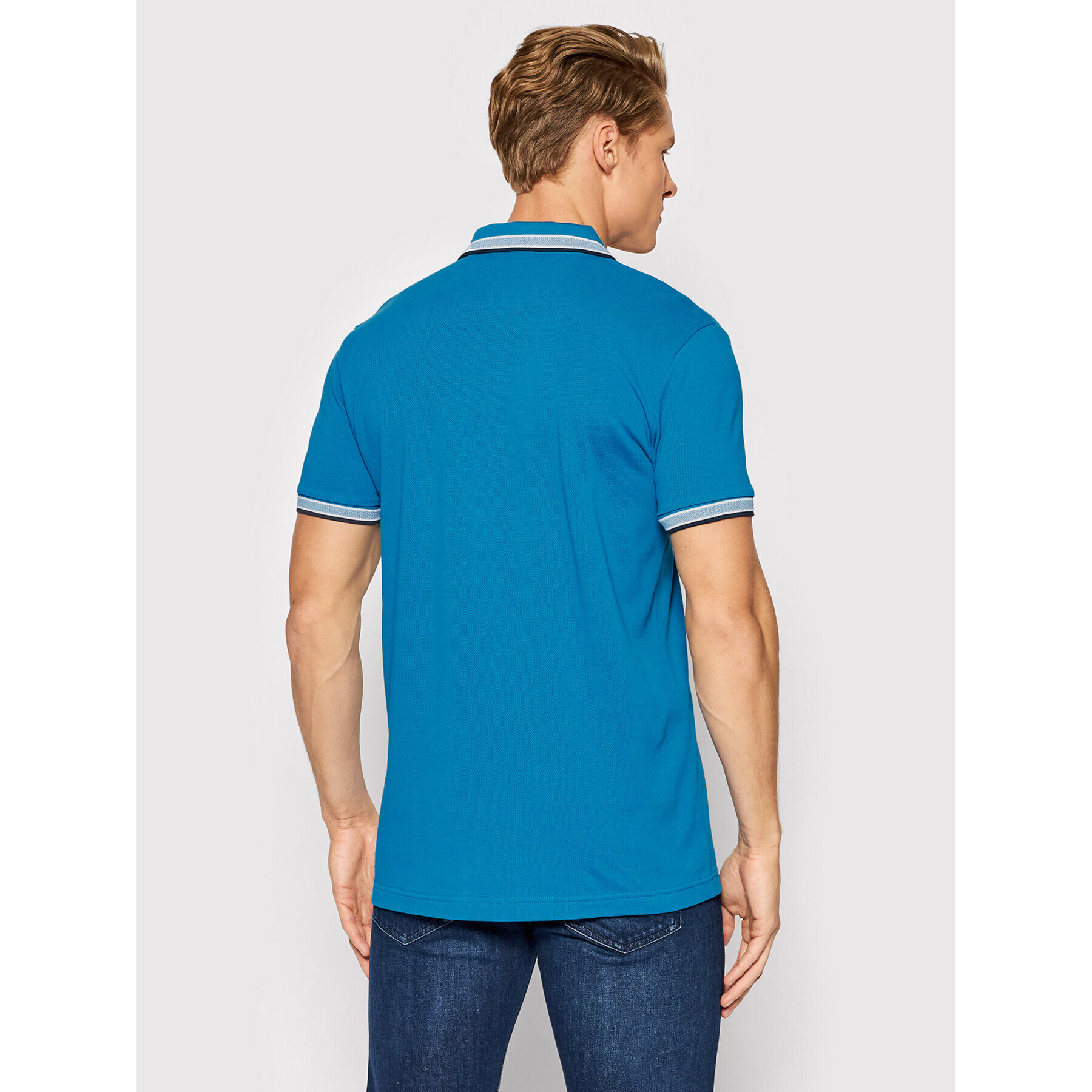 Boss Tricou polo Paddy 50398302 Albastru Regular Fit - Pled.ro