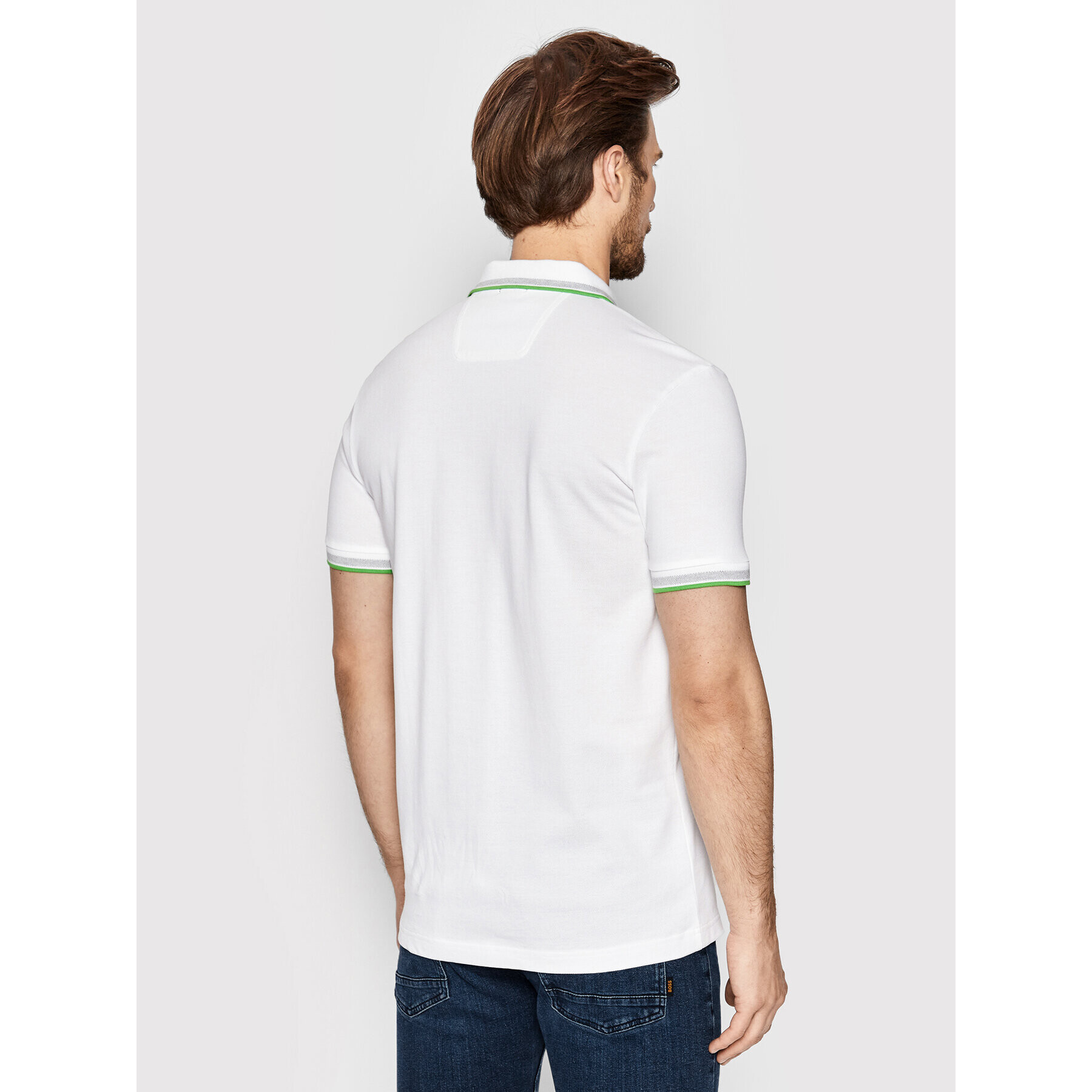 Boss Tricou polo Paddy 50469055 Alb Regular Fit - Pled.ro