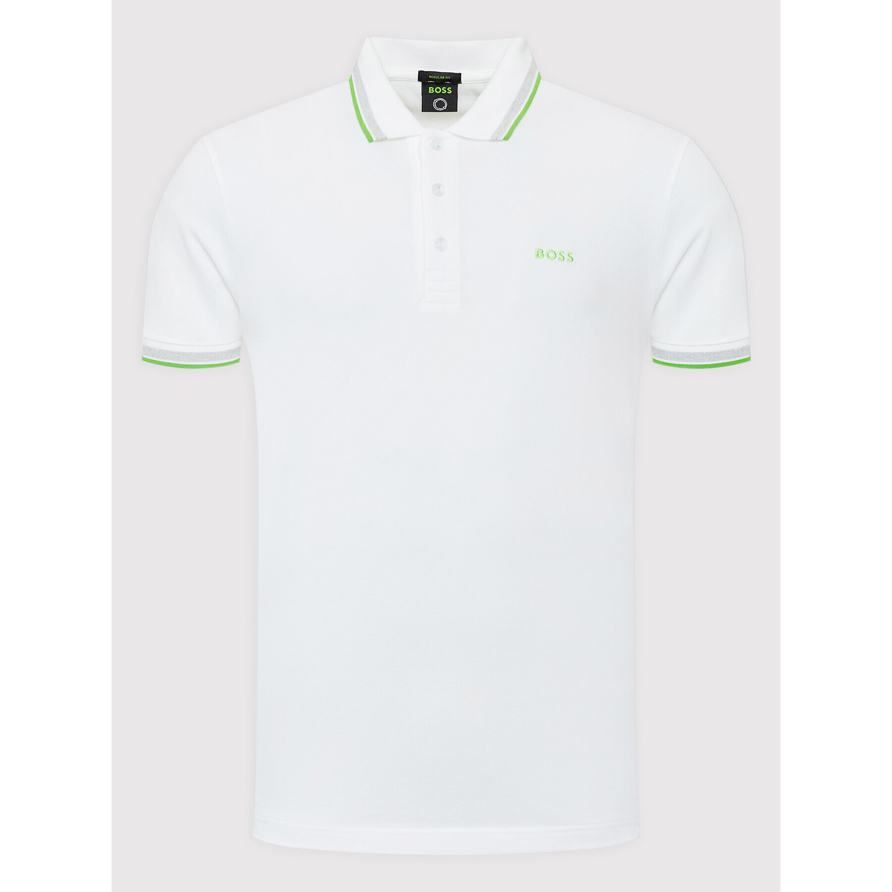 Boss Tricou polo Paddy 50469055 Alb Regular Fit - Pled.ro