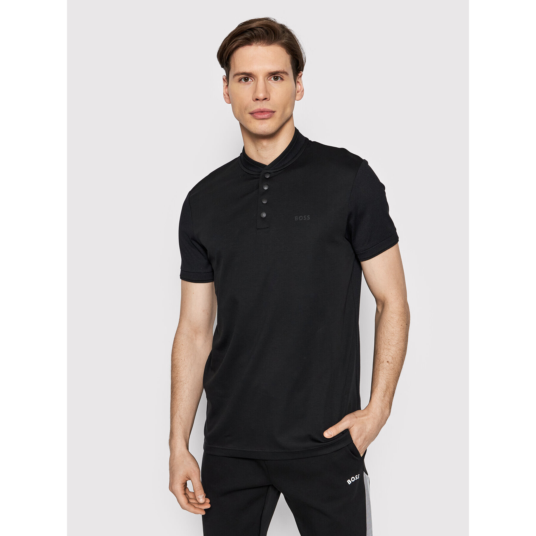 Boss Tricou polo Paddy 7 50473838 Negru Regular Fit - Pled.ro