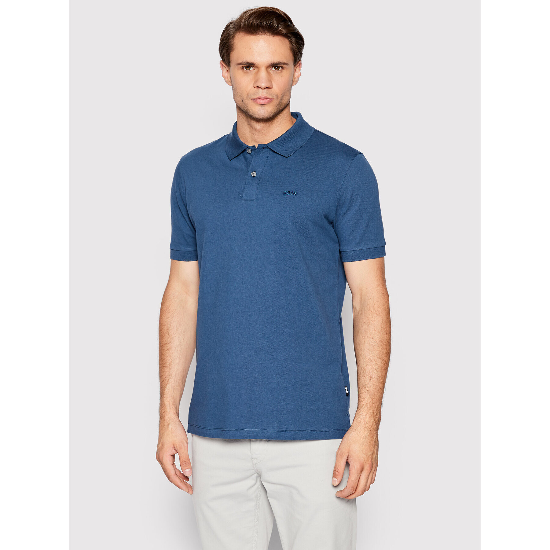 Boss Tricou polo Pallas 50468301 Bleumarin Regular Fit - Pled.ro