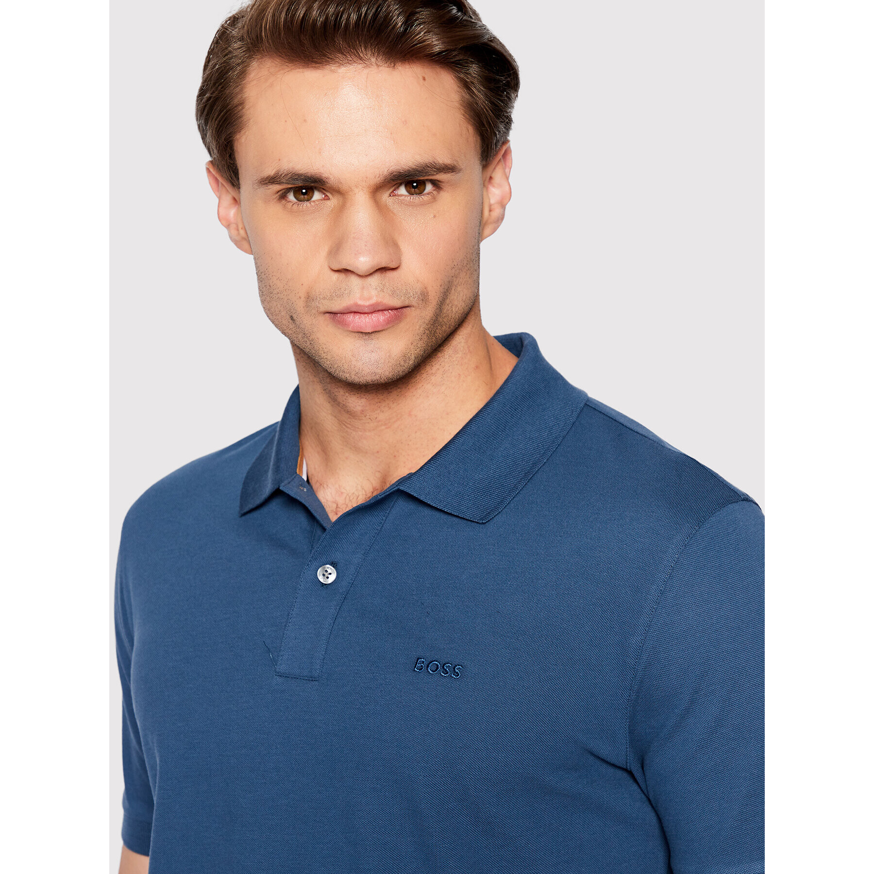 Boss Tricou polo Pallas 50468301 Bleumarin Regular Fit - Pled.ro