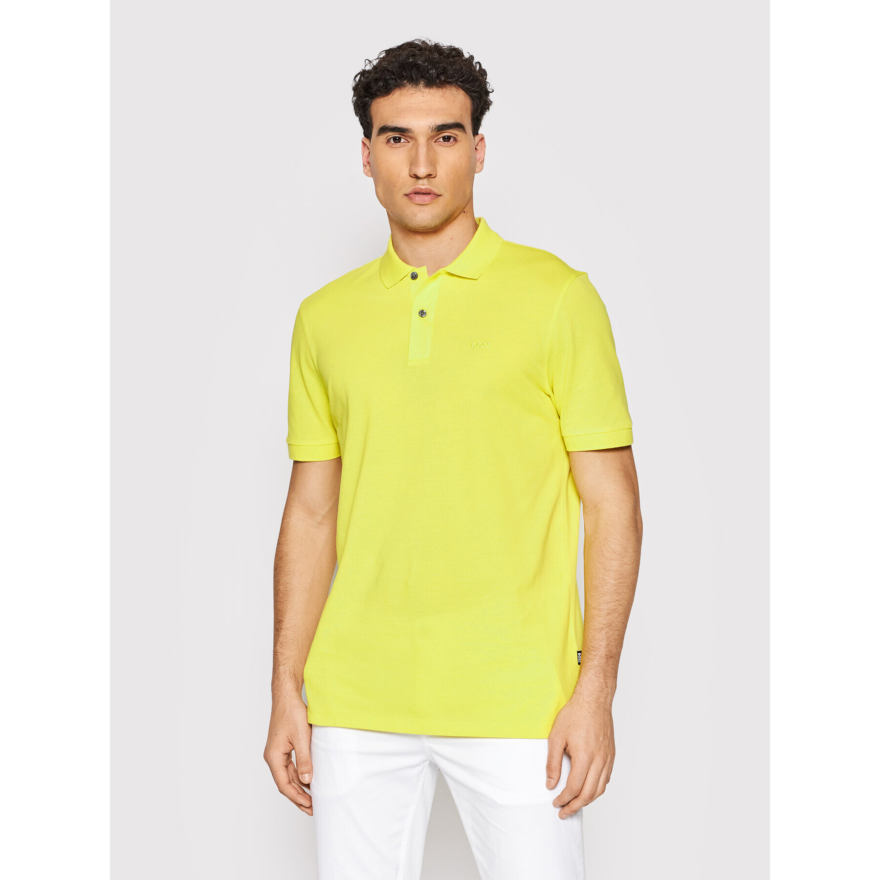 Boss Tricou polo Pallas 50468301 Galben Regular Fit - Pled.ro