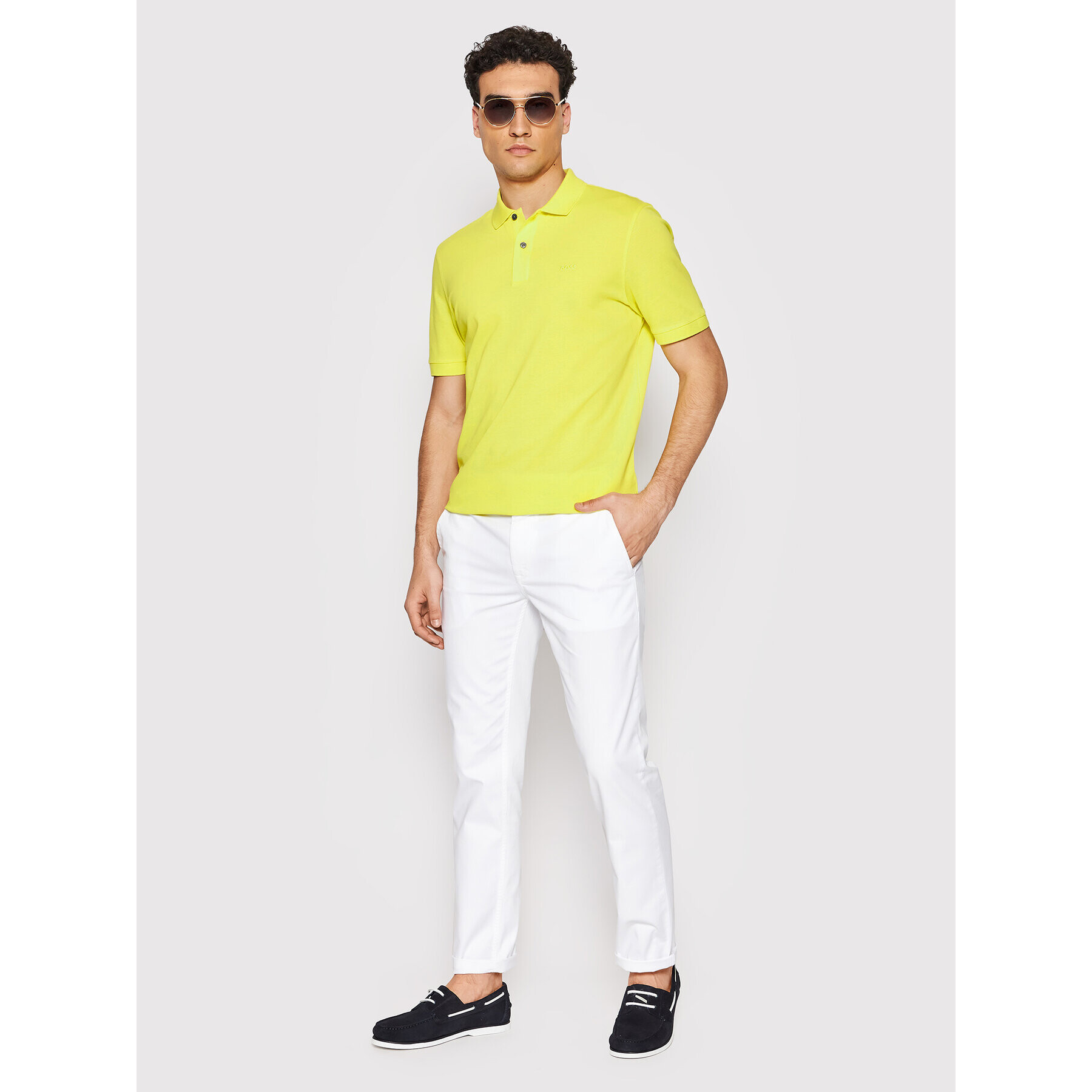 Boss Tricou polo Pallas 50468301 Galben Regular Fit - Pled.ro